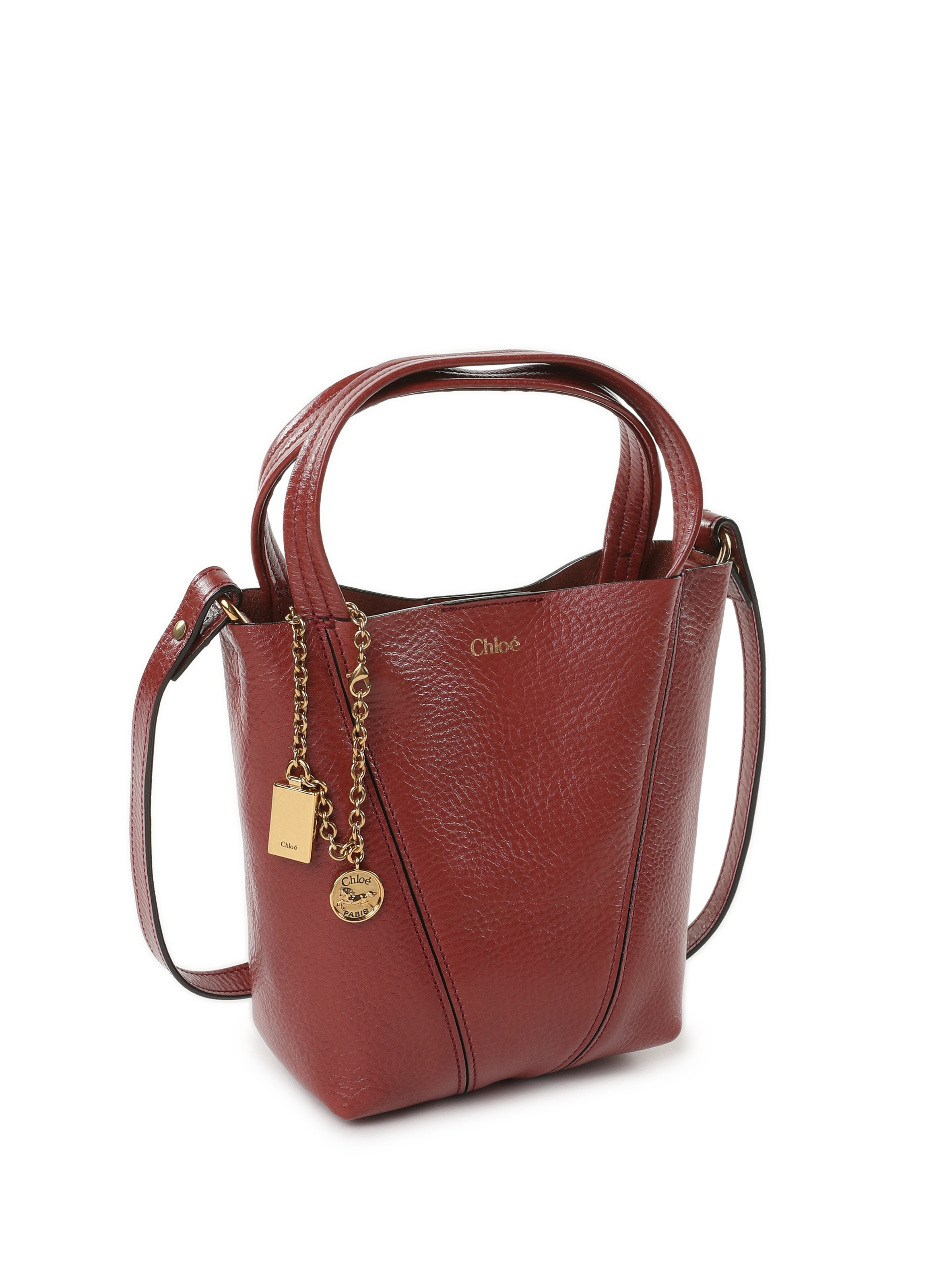 Sac à main Spin en cuir de veau CHLOÉ Rose