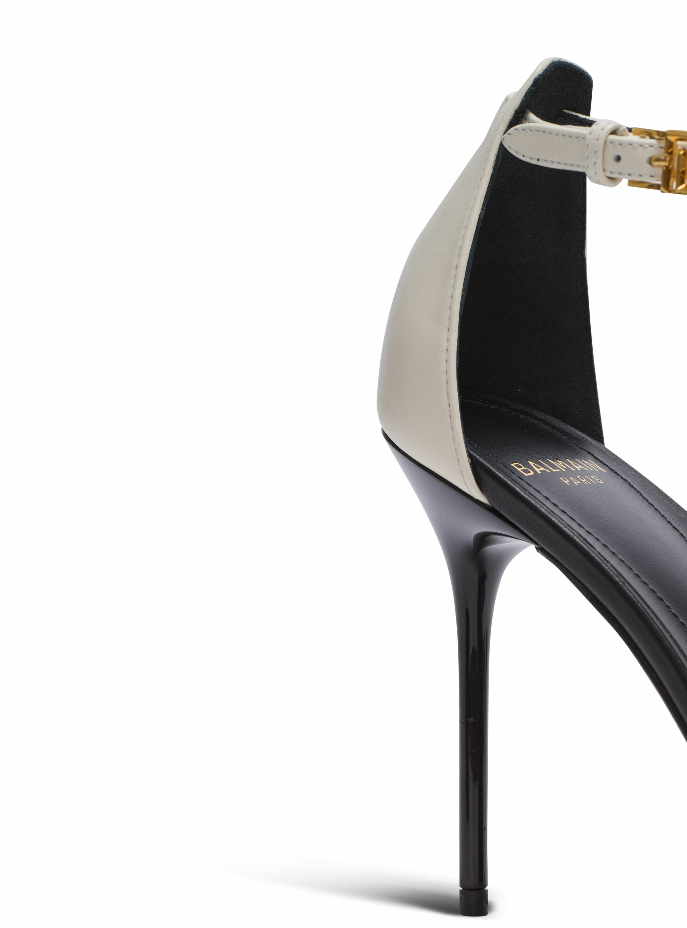 Escarpins sync en cuir à bout pointu BALMAIN Beige