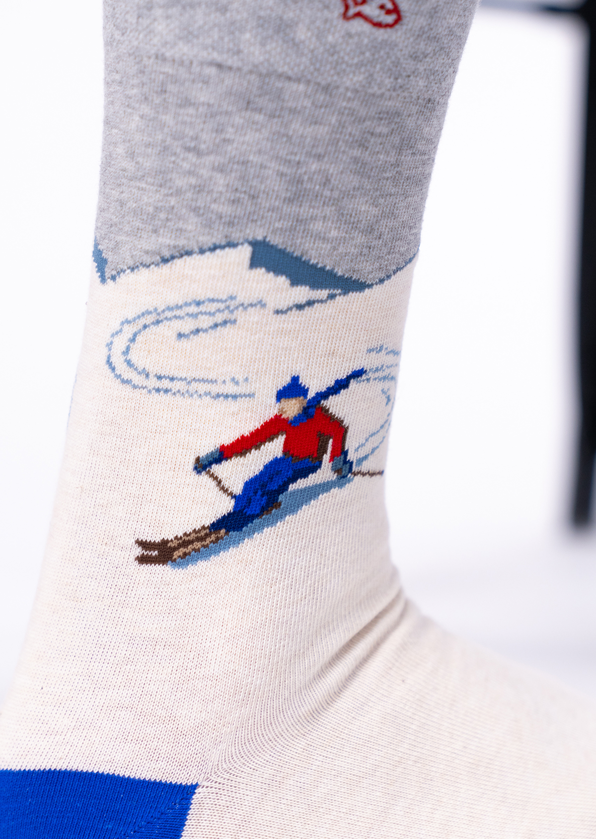 Chaussettes en coton peigné à motifs BILLYBELT Beige