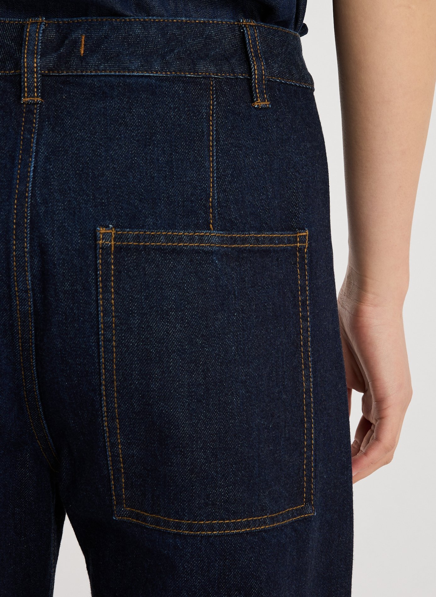 Jean droit avec ourlets TIBI Bleu