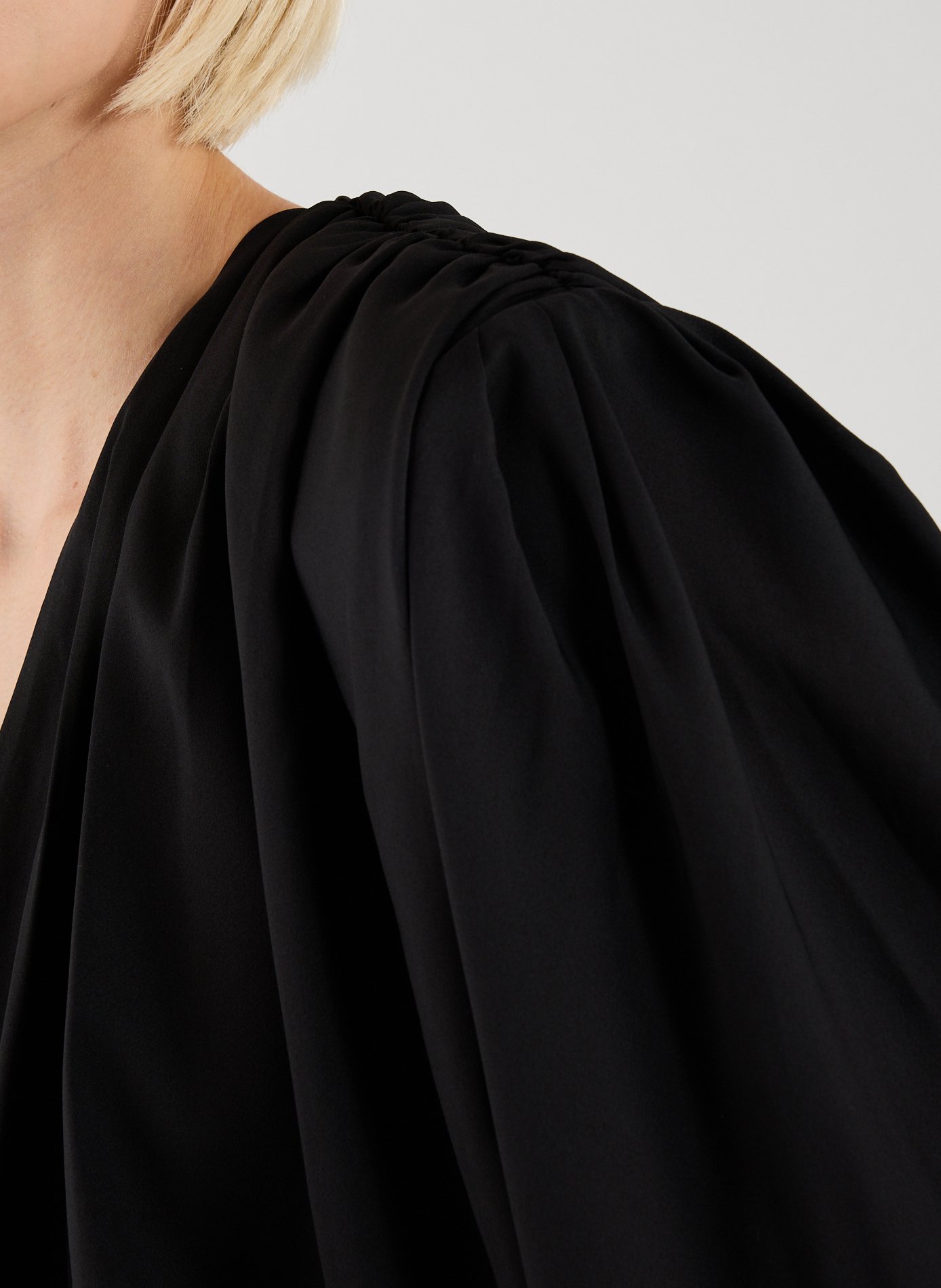 Robe longue en mousseline ROTATE Noir