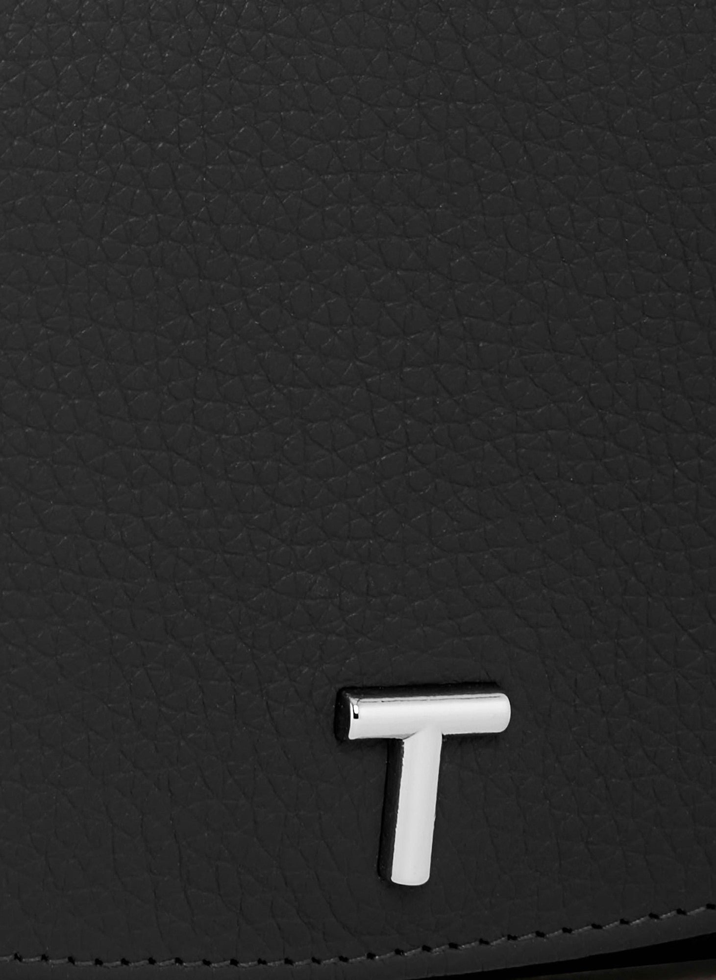 Grand portefeuille à rabat romy en cuir grainé LE TANNEUR Noir