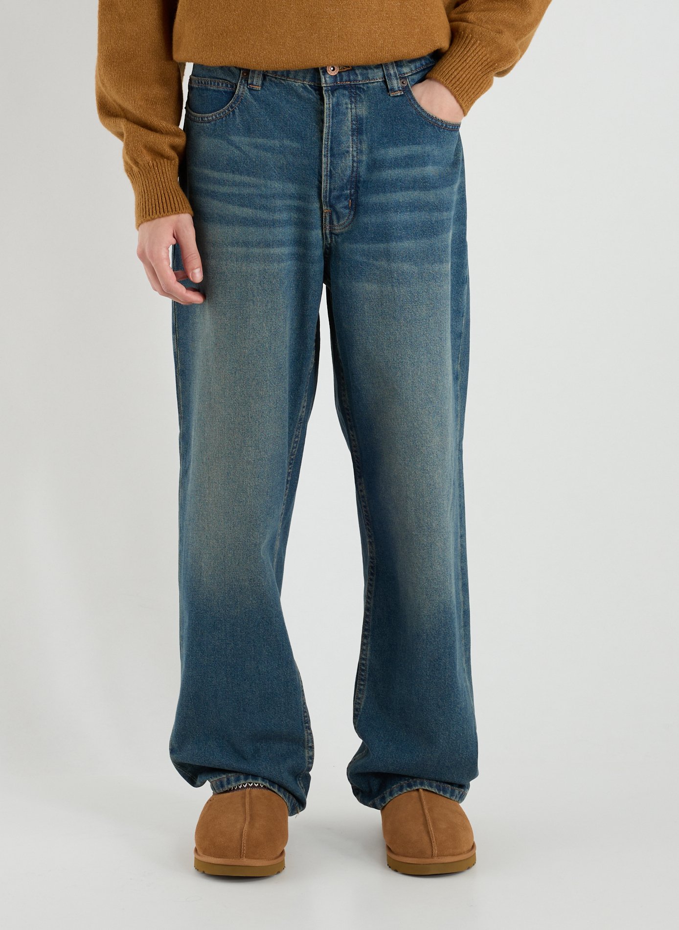 DICKIES Jean droit en coton Bleu