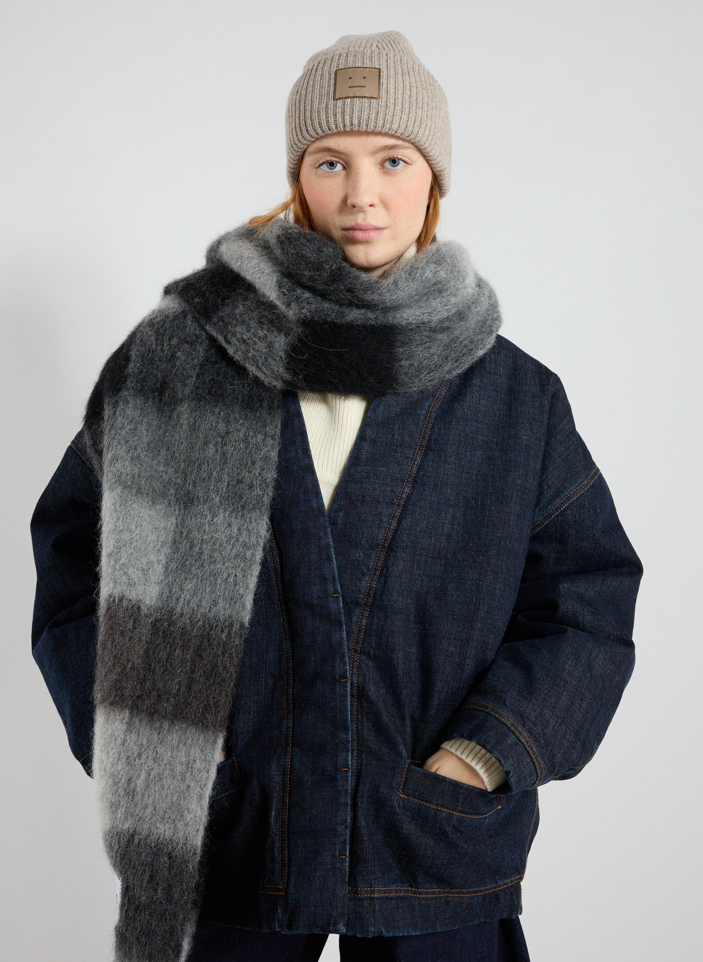 Bonnet en laine ACNE STUDIOS Beige