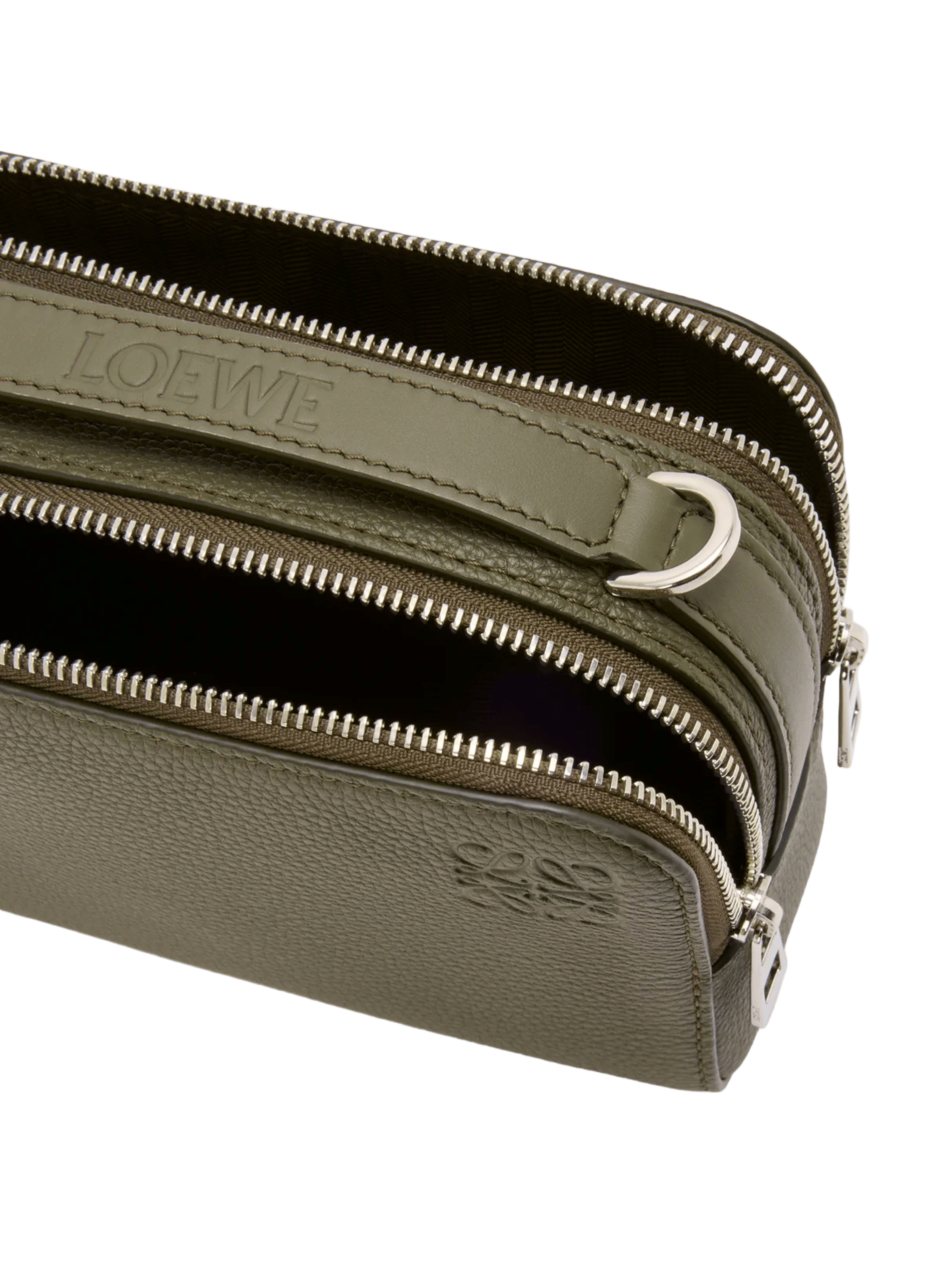 Soft grained calfskin Mini Camera Crossbody LOEWE Green