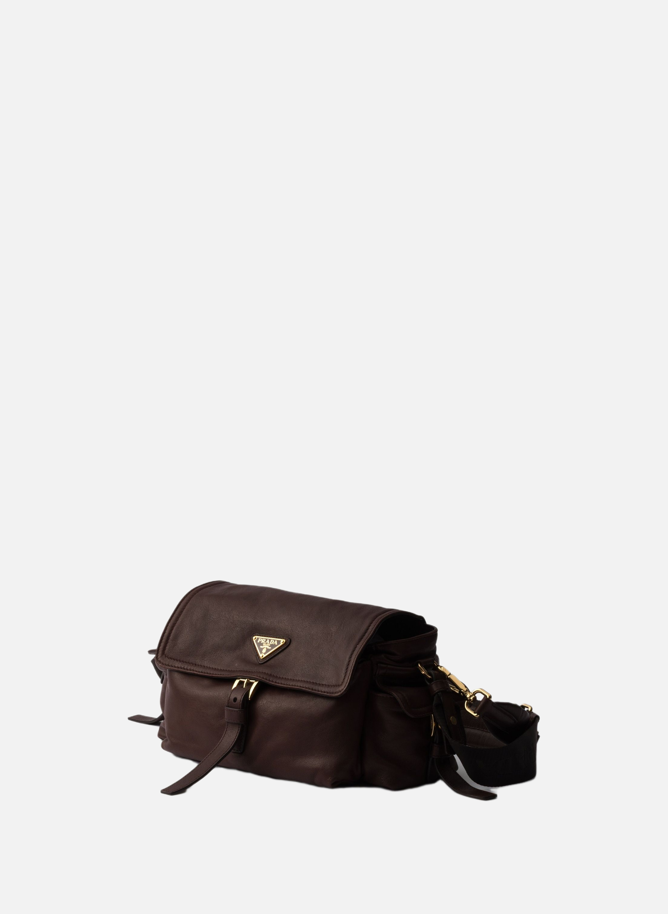 Sac porté épaule prada explore en cuir nappa PRADA Marron