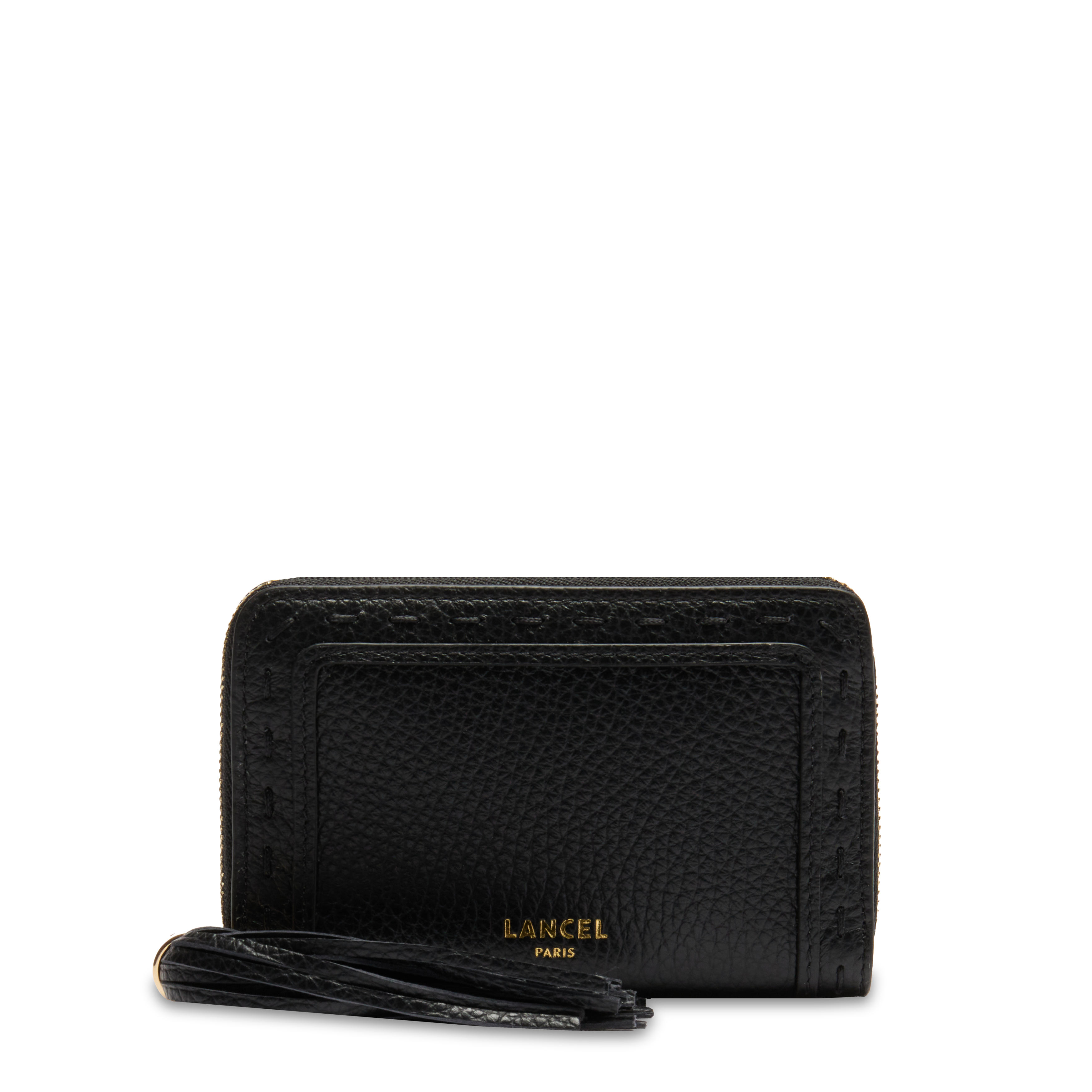 Portefeuille zippé premier flirt de lancel en cuir LANCEL Noir