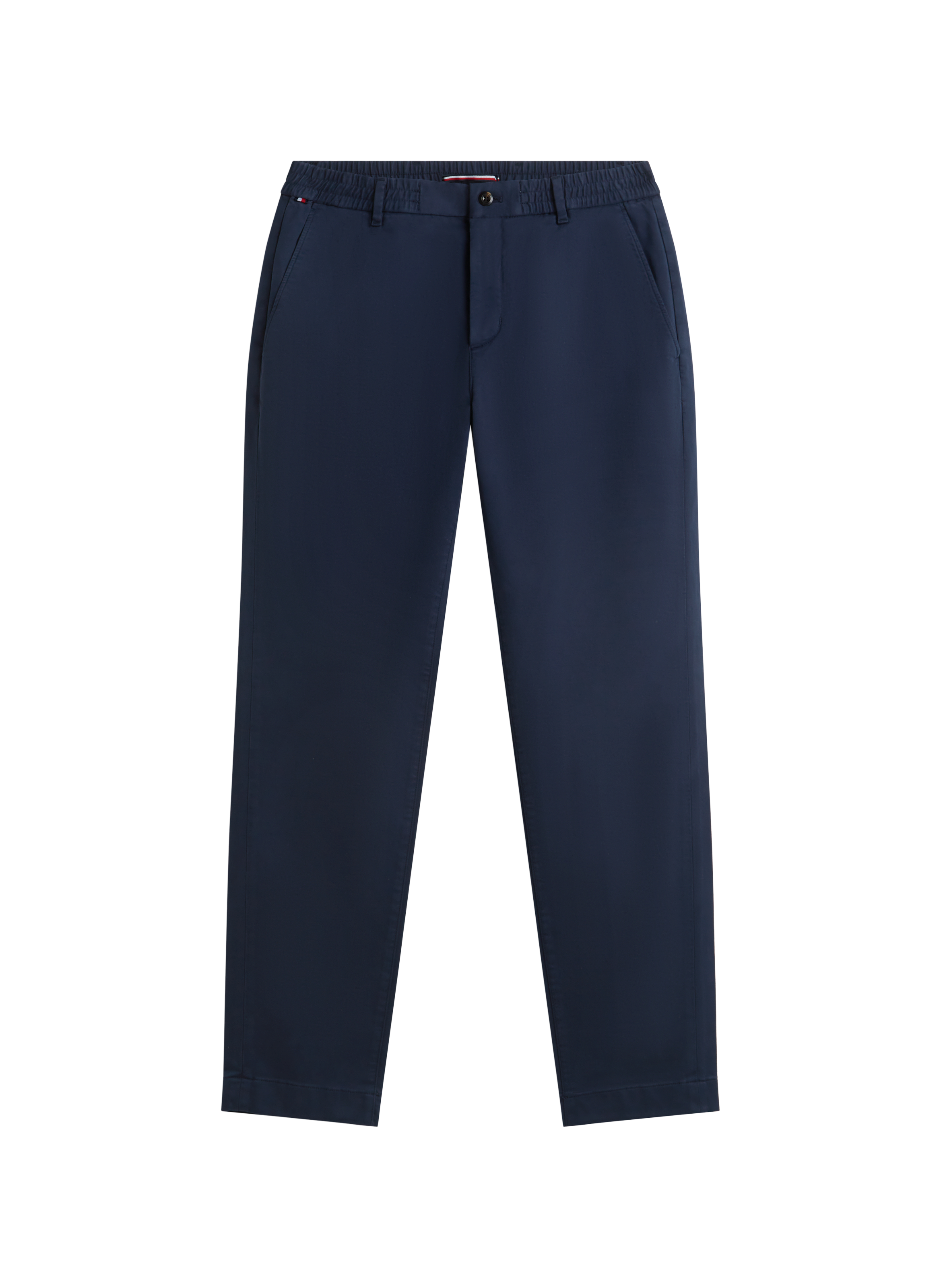 Pantalon slim en coton TOMMY HILFIGER Bleu