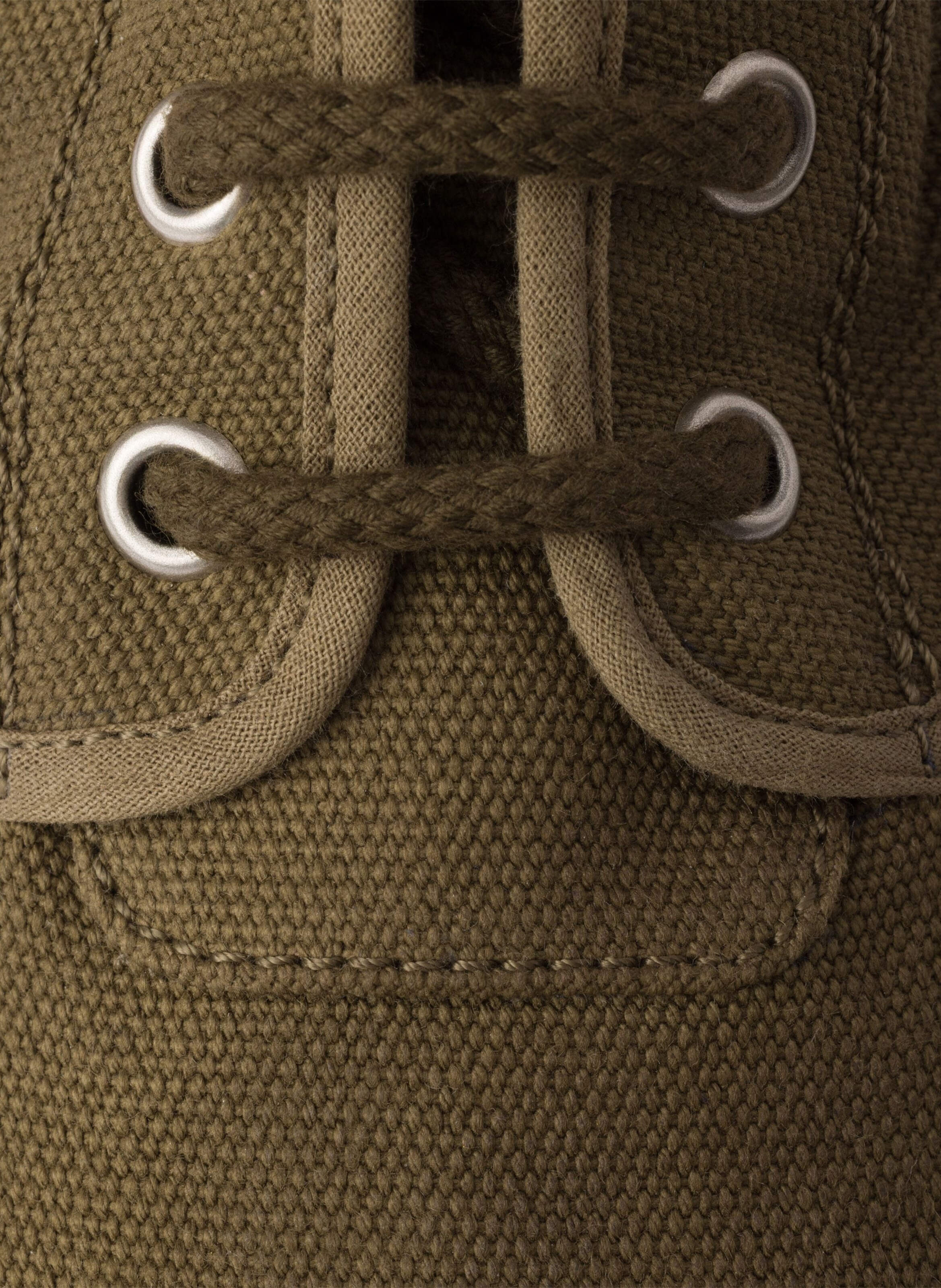 Bottines à lacets en toile PRADA Vert