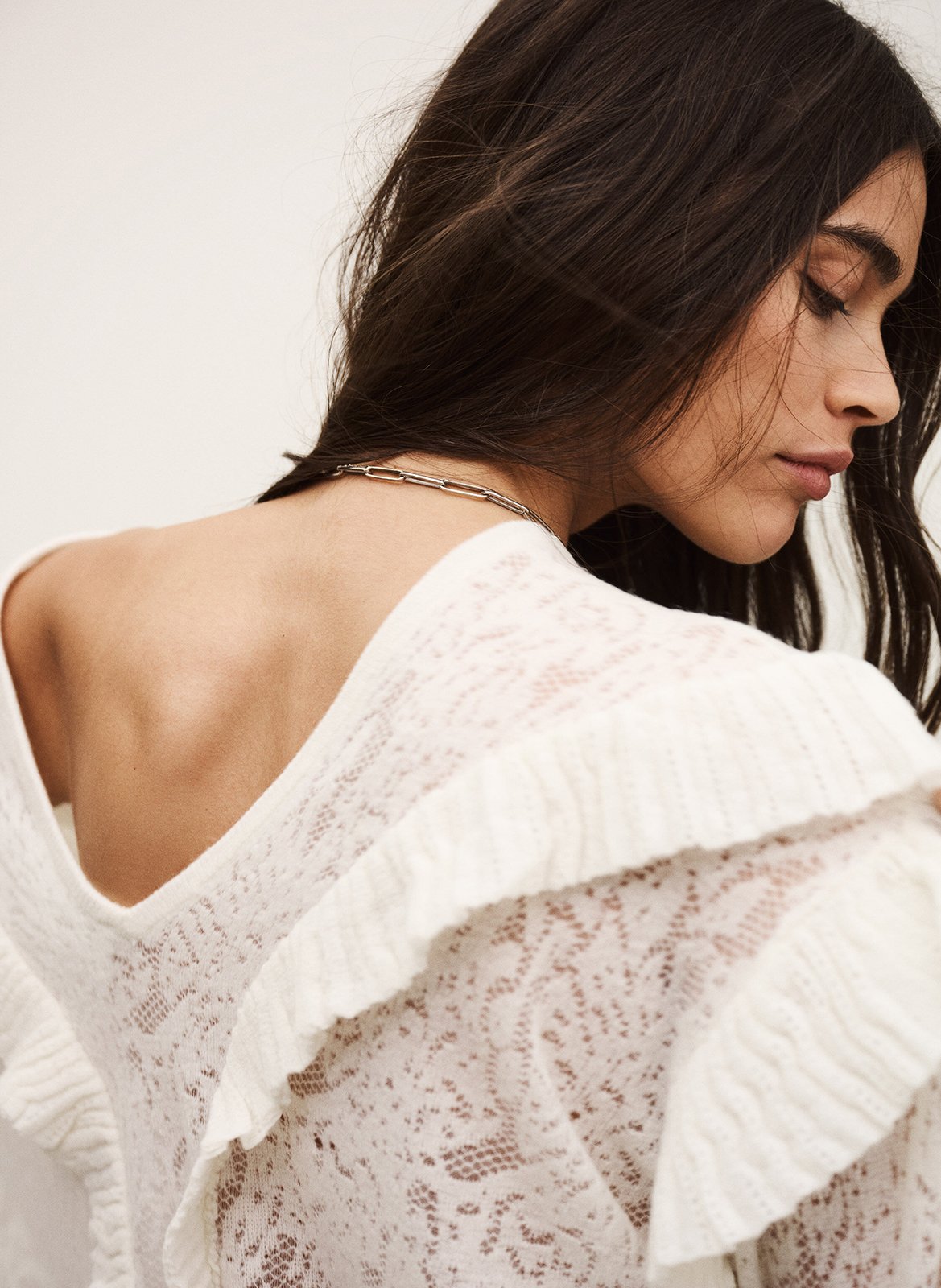 Pull ample à volants lucas BA&SH Beige