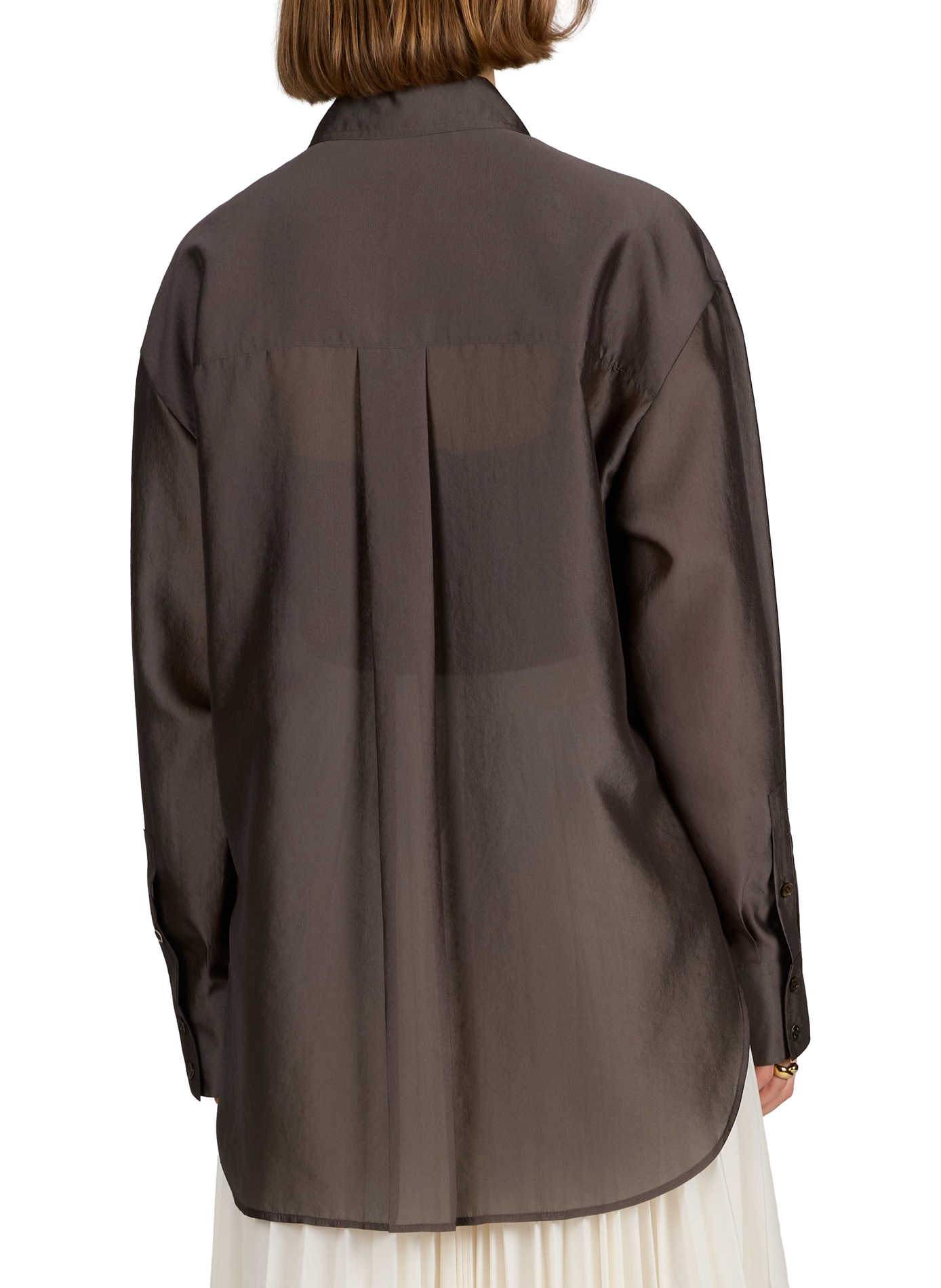 Chemise fluide satinée R2W Marron