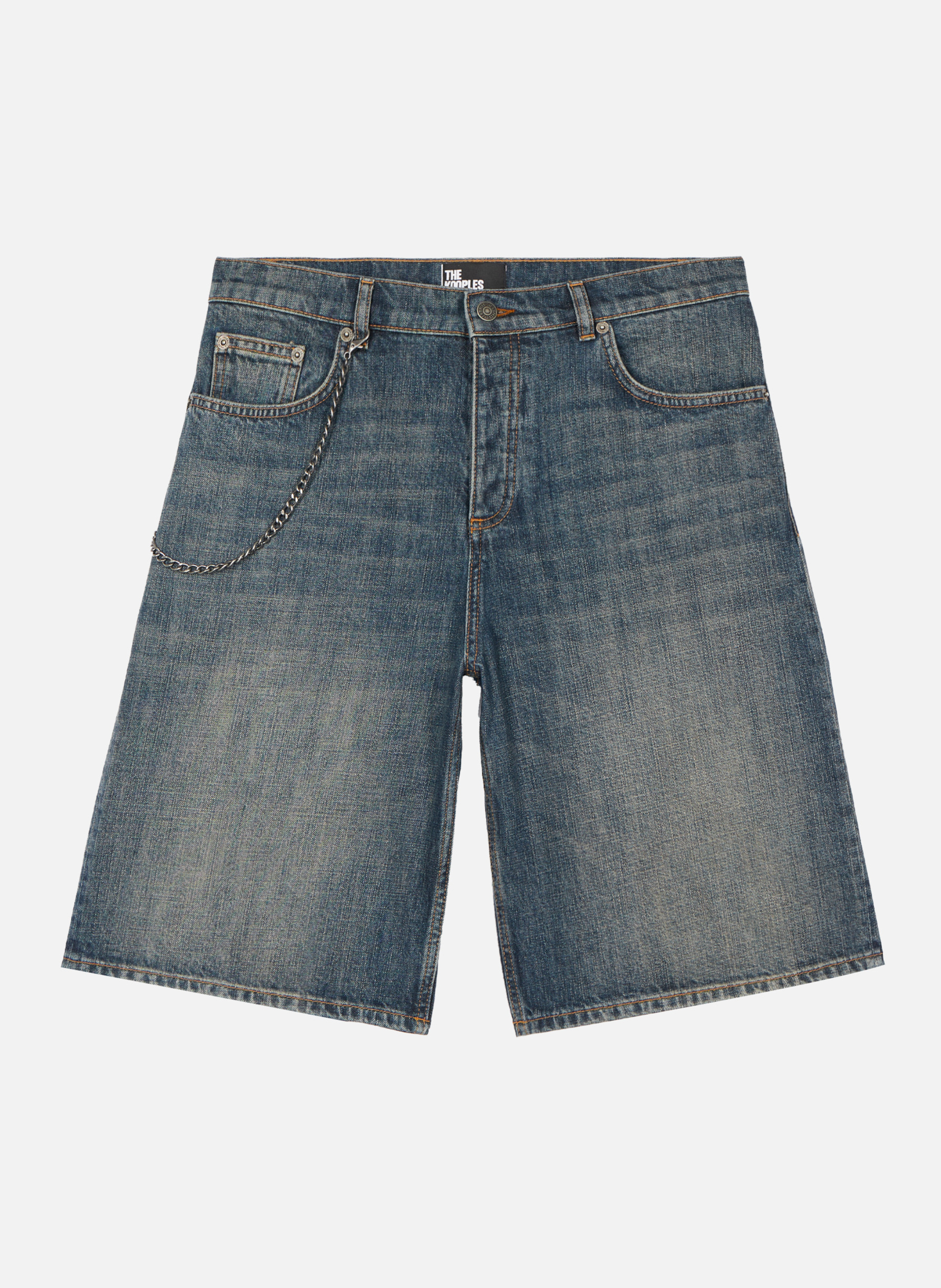 Short en denim avec chaîne THE KOOPLES Bleu