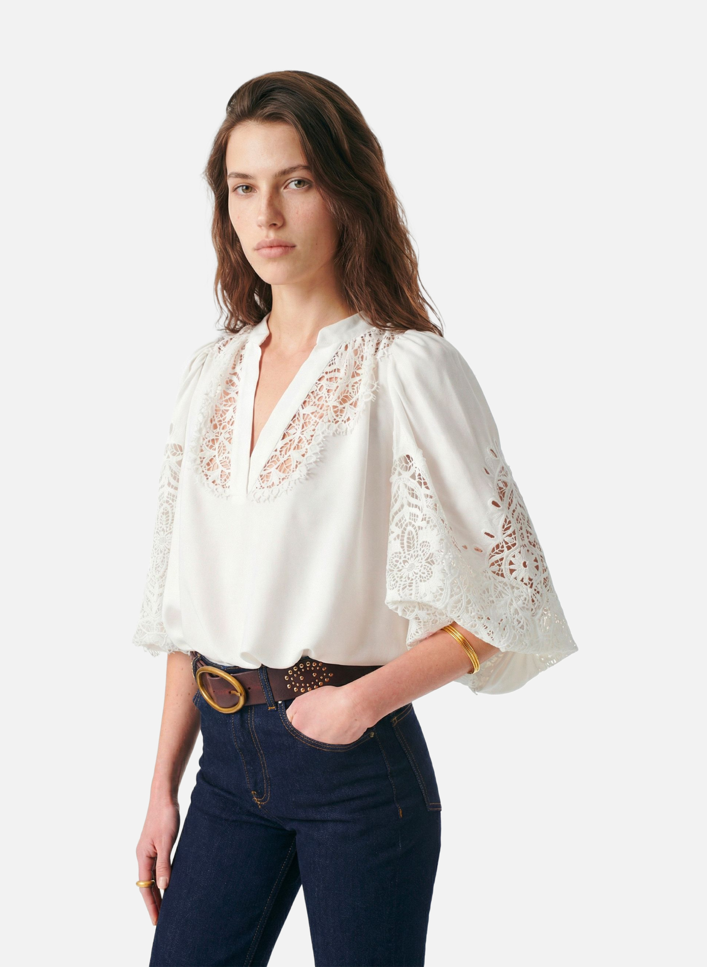 Blouse bell VANESSA BRUNO Blanc