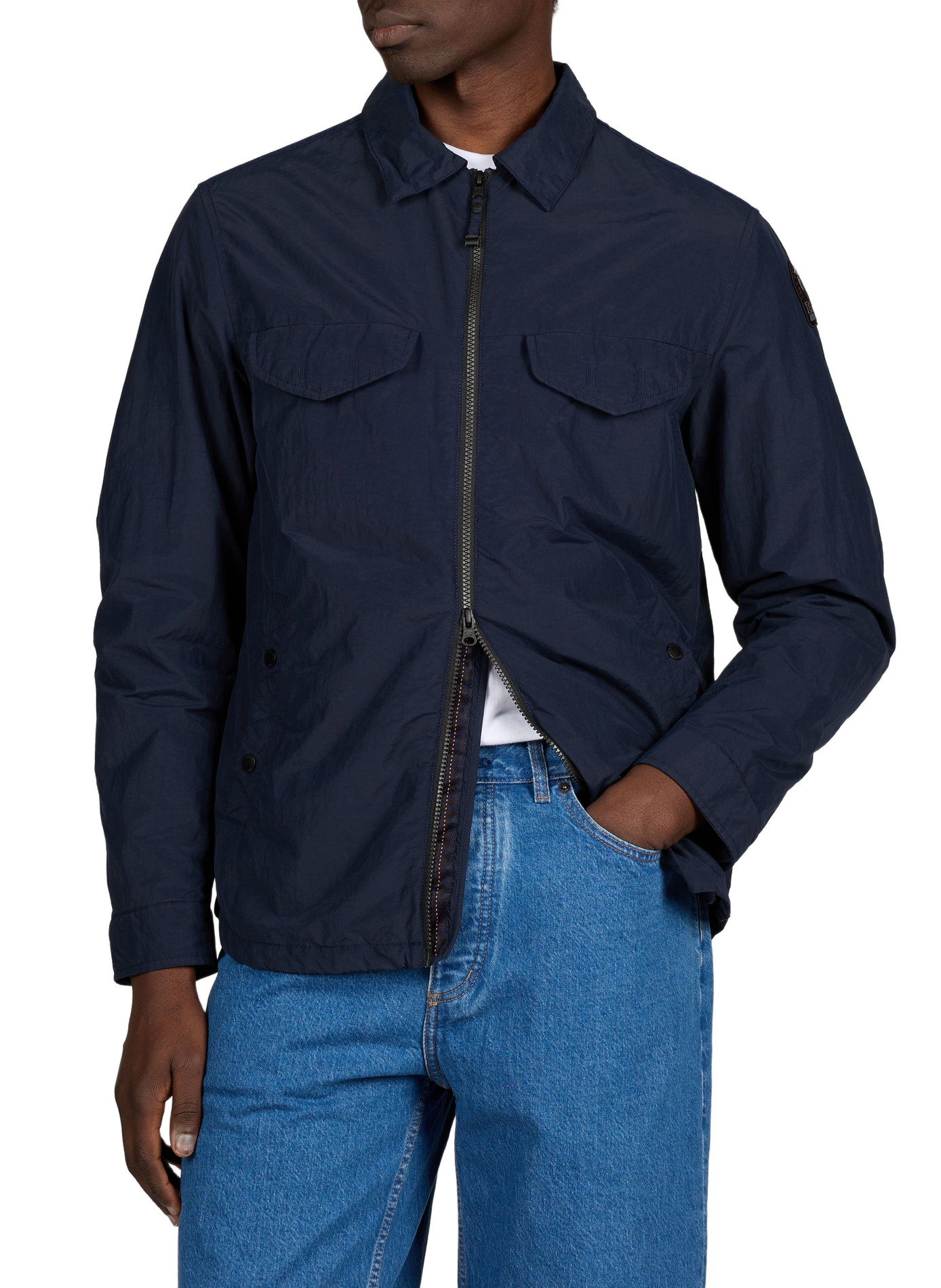 Blouson Evander à col montant boutonné PARAJUMPERS Bleu