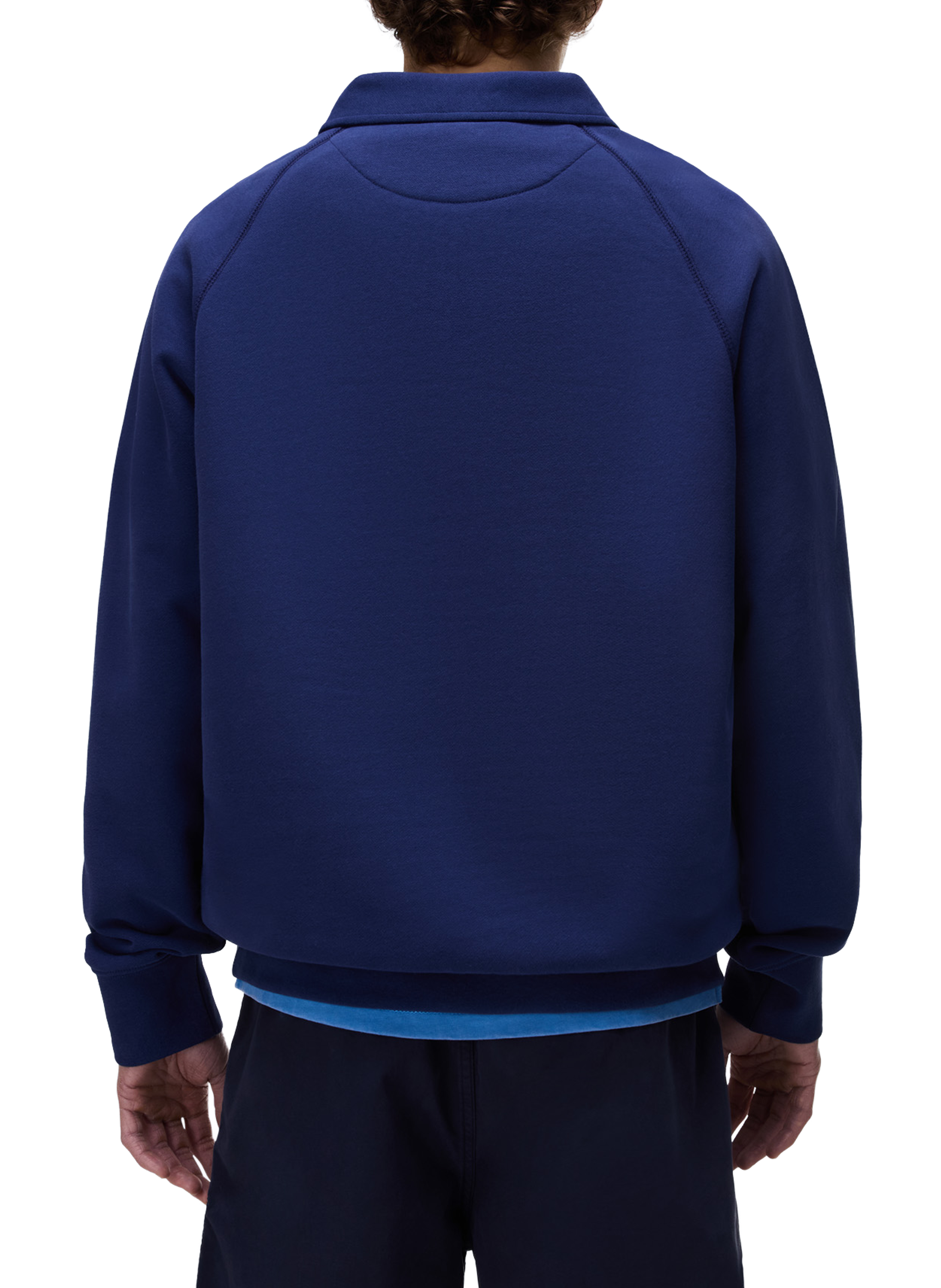 Polo manches longue à logo en coton mélangé NAPAPIJRI Bleu