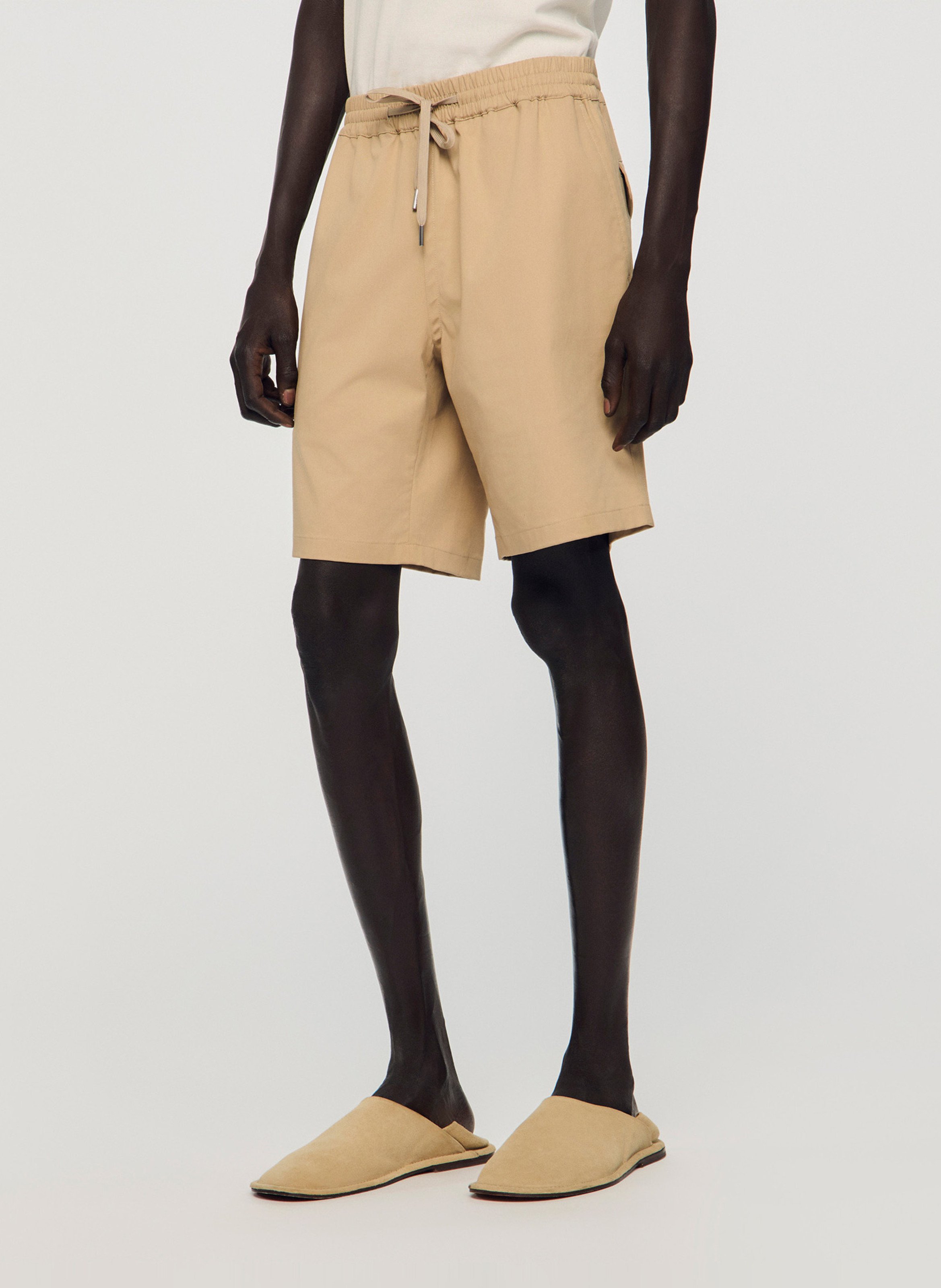 Short regular-fit en coton mélangé SANDRO Beige