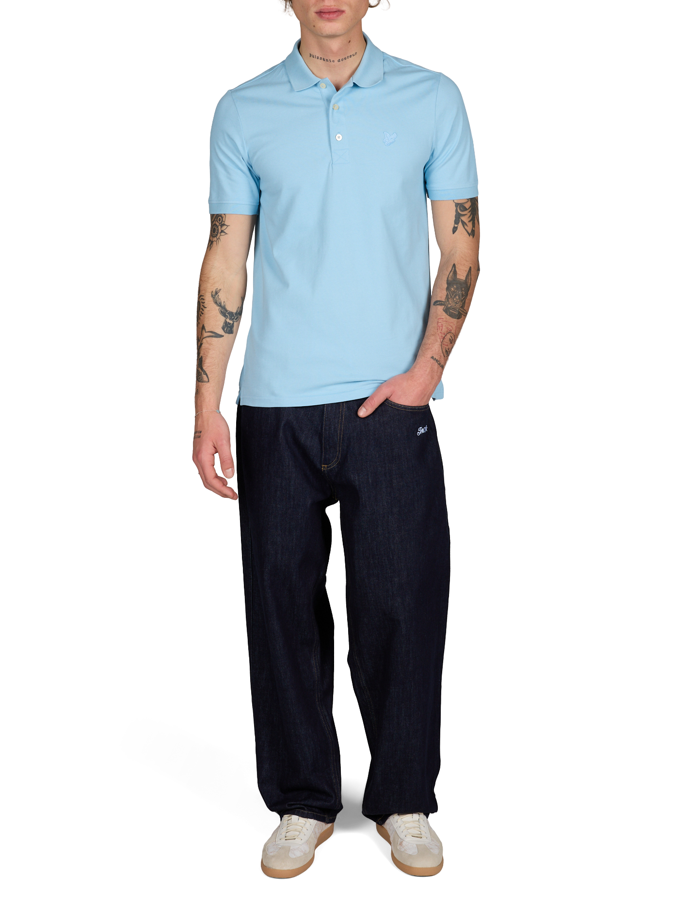 Polo shirt with logo LYLE & SCOTT Blue