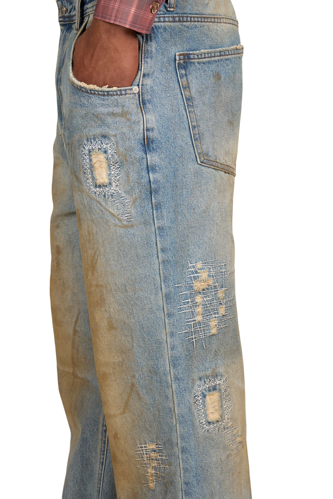 Rechte jeans van katoen. ANDERSSON BELL Blauw