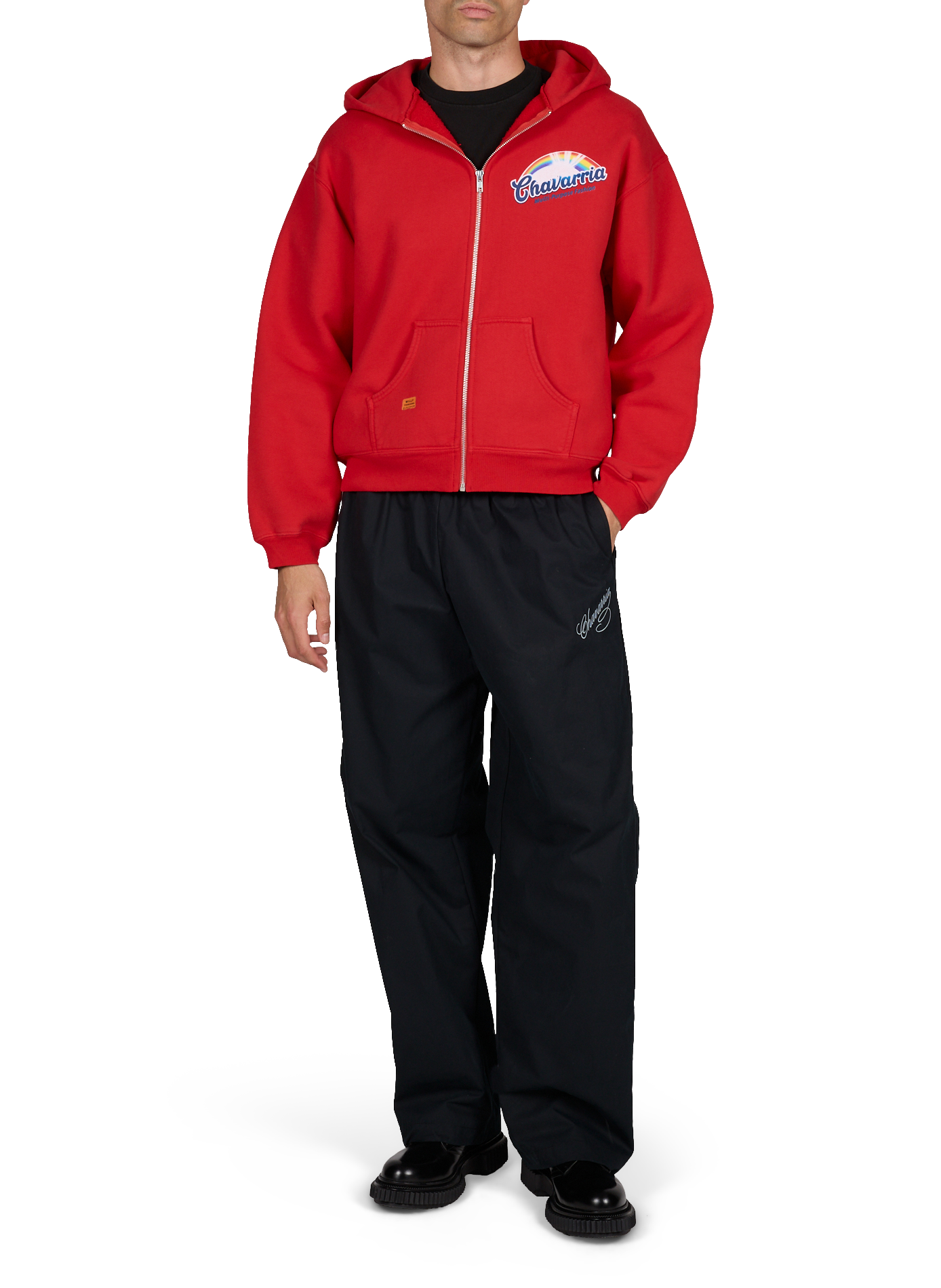 Pantalon Ruff Rider en coton WILLY CHAVARRIA Noir