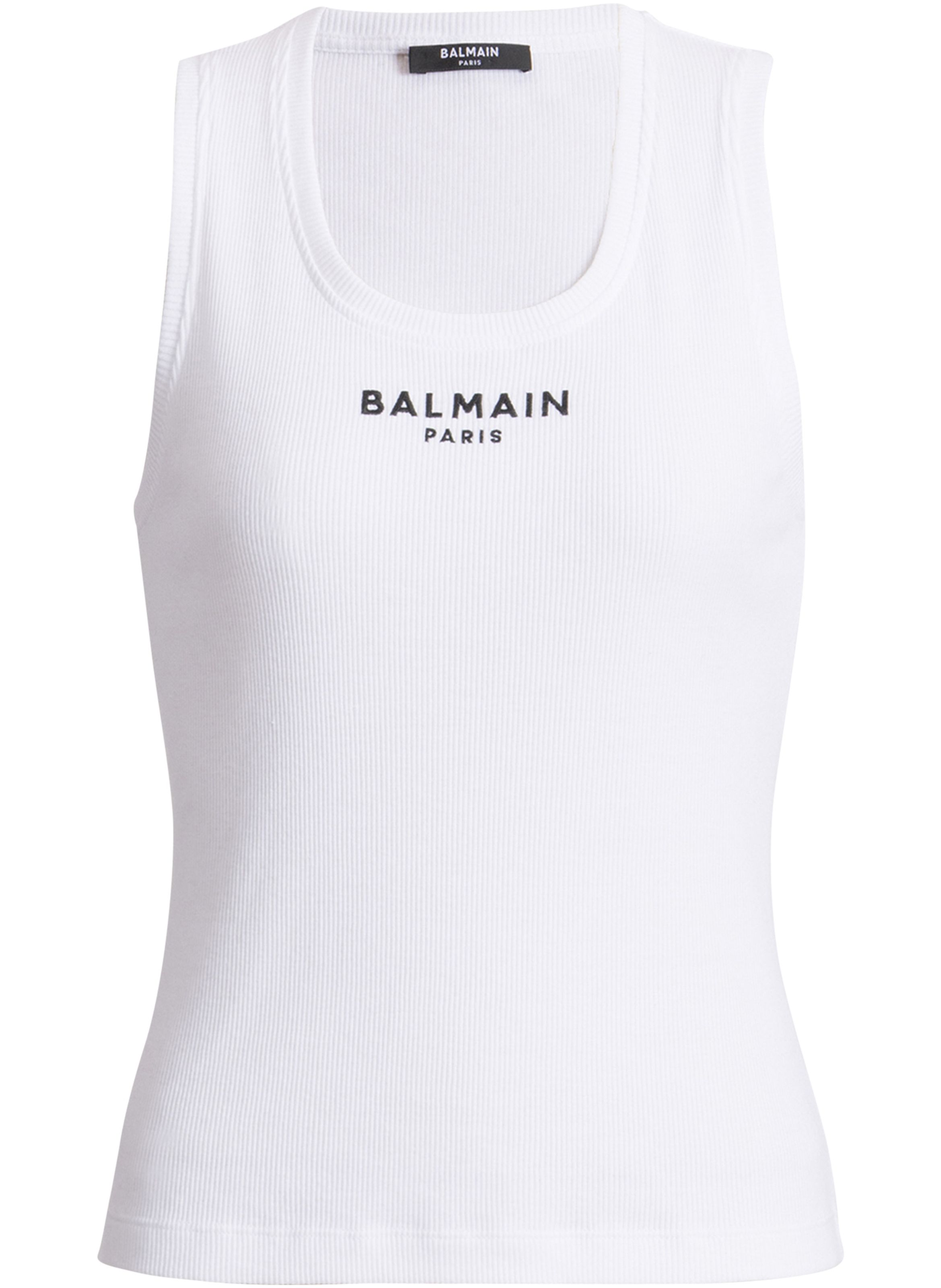 Débardeur brodé balmain paris BALMAIN Blanc