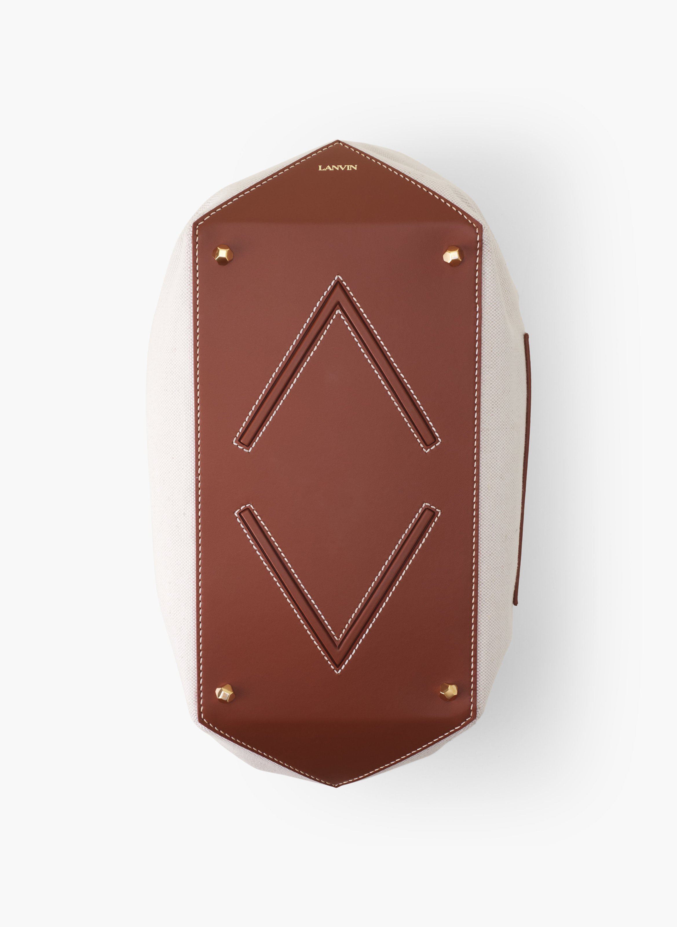 Sac cabas catch en canvas LANVIN Beige