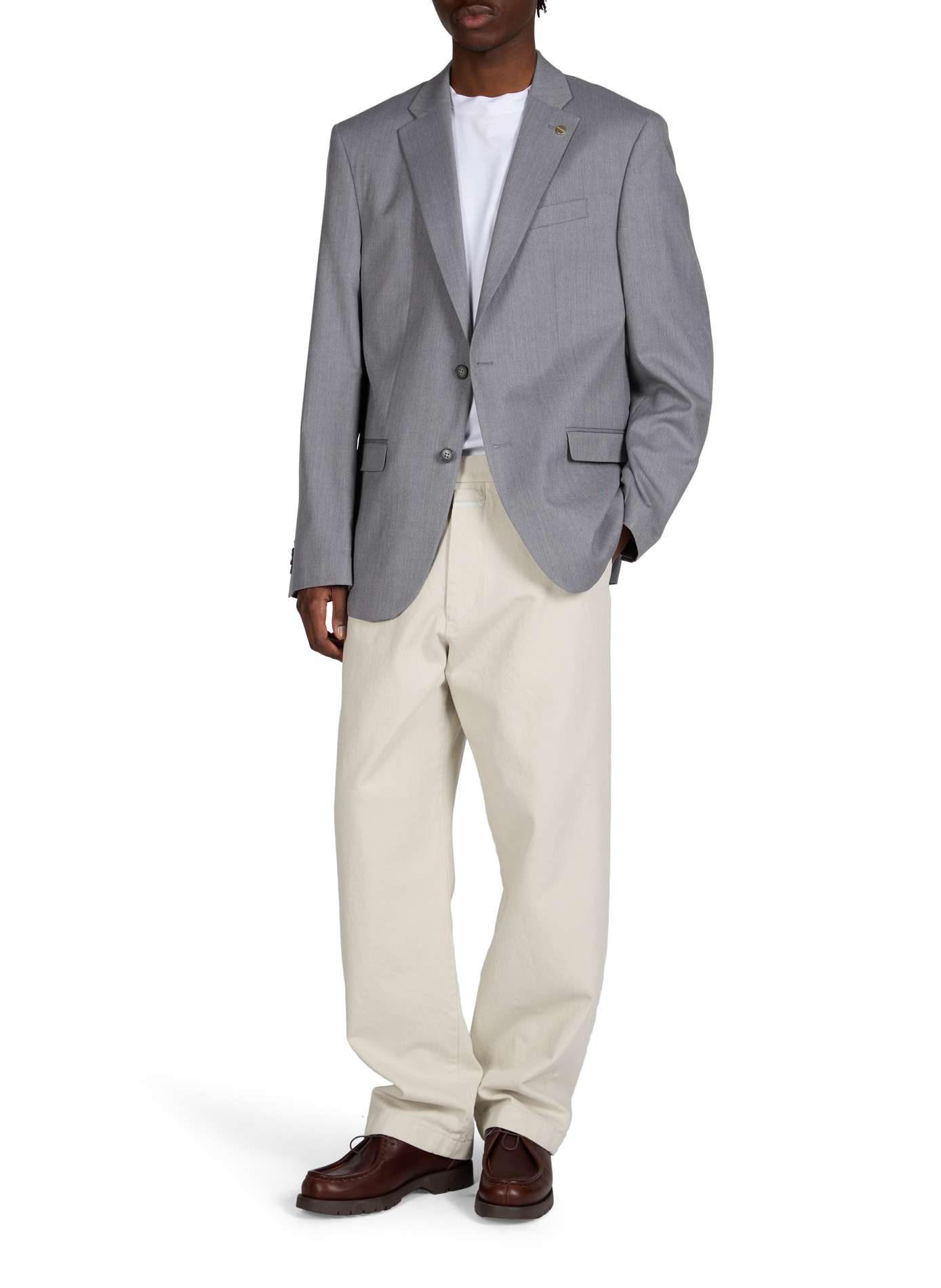 Fitted virgin wool blazer PIERRE CARDIN Blue