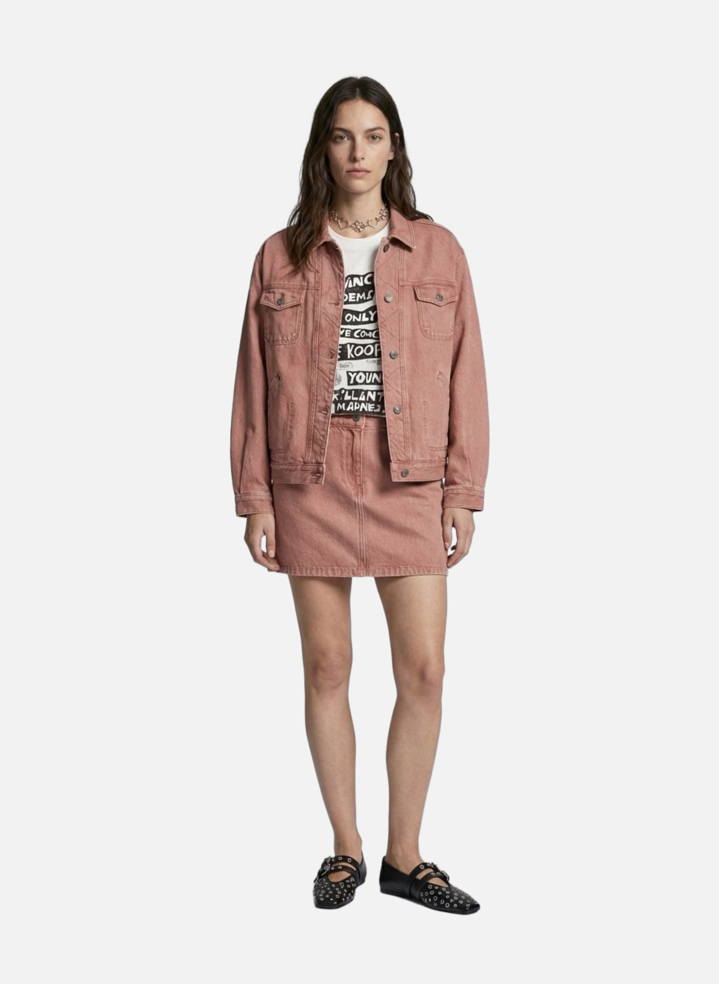 Blouson oversize en denim THE KOOPLES Rose