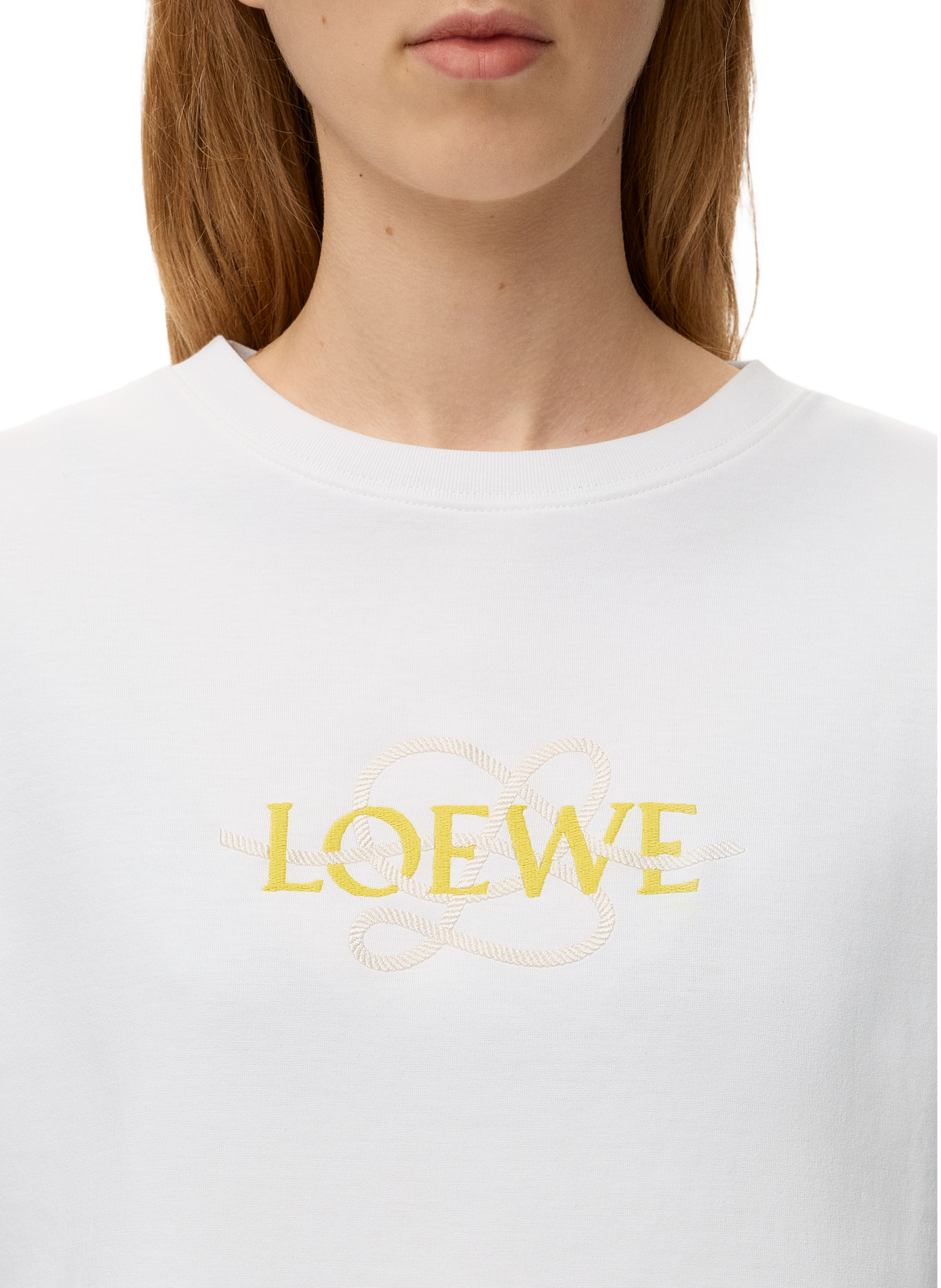 Classic cotton blend t-shirt LOEWE White