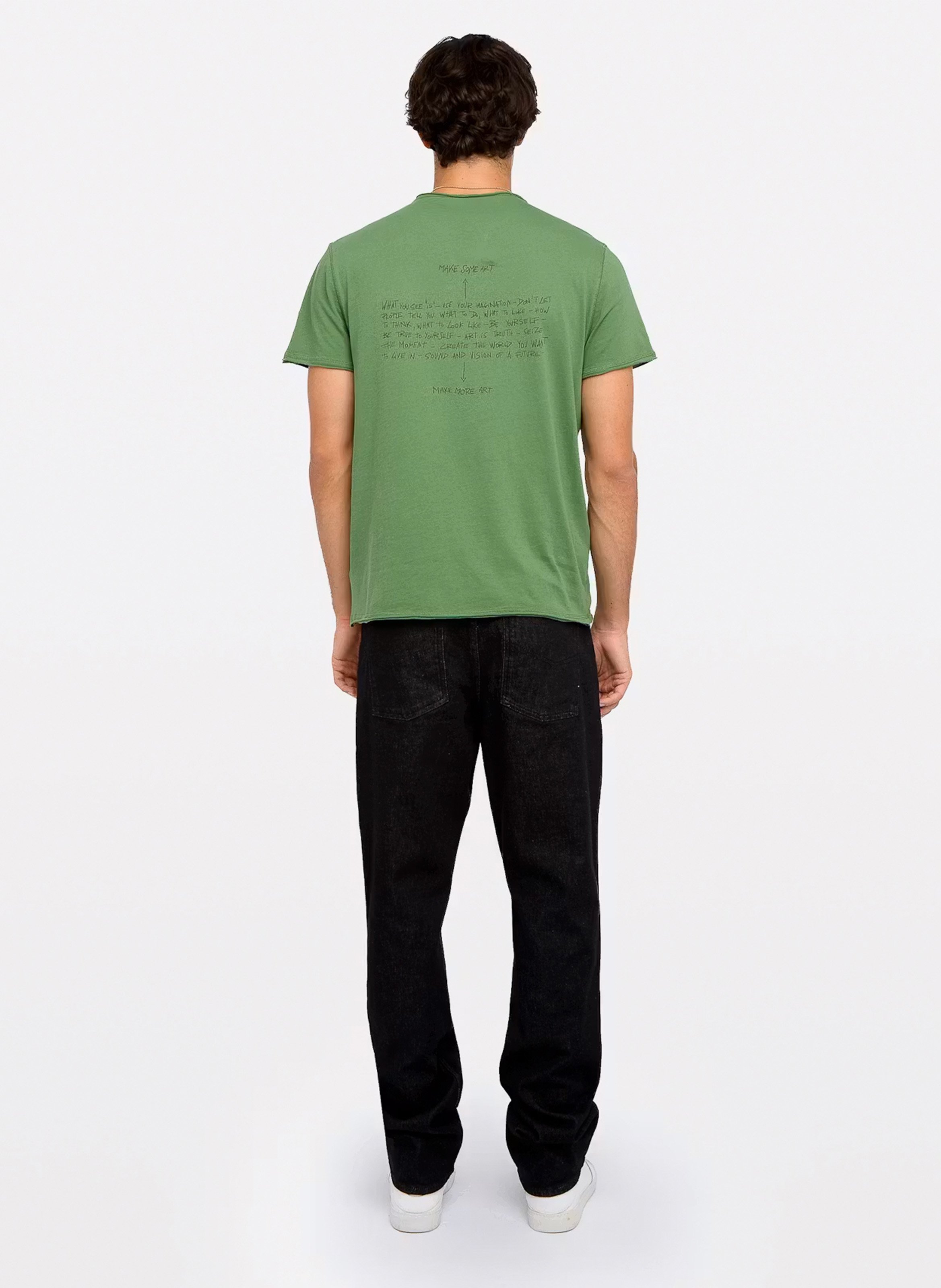 Tee-shirt col tunisien en coton monastir ZADIG&VOLTAIRE Vert