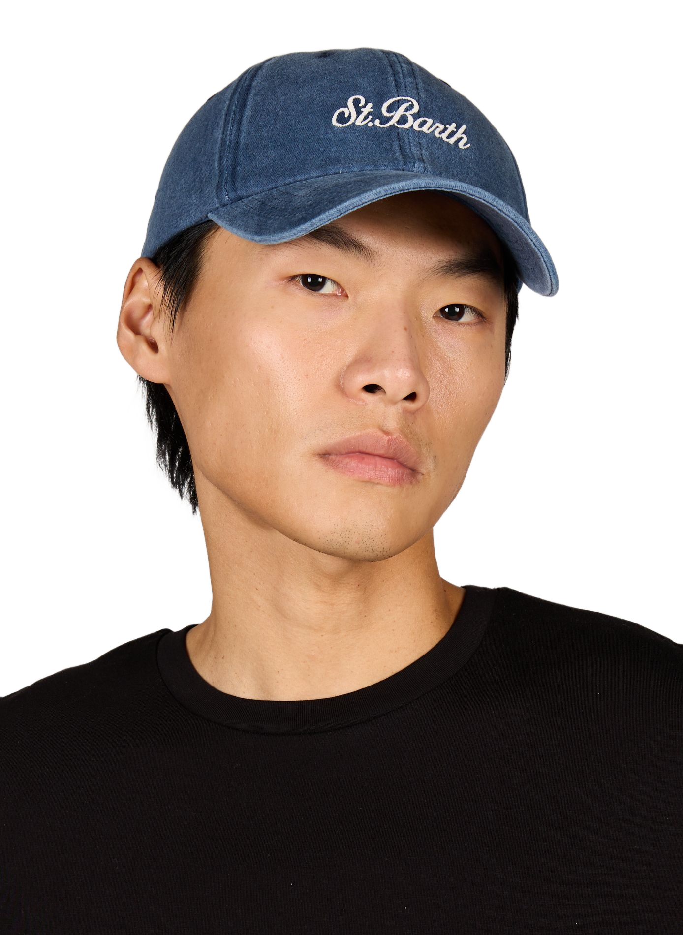 Casquette brodée en coton MC2 SAINT BARTH Bleu