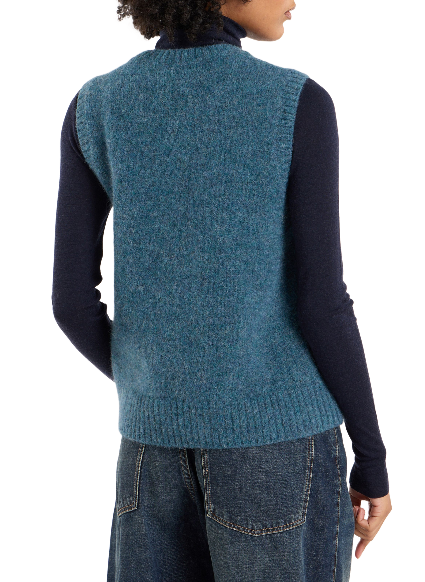 Sleeveless Bilet alpaca blend sweater SAISON 1865 Blue