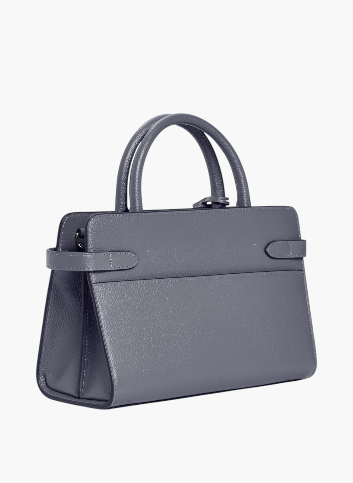 Sac à main moyen modèle emilie en cuir grainé LE TANNEUR Bleu