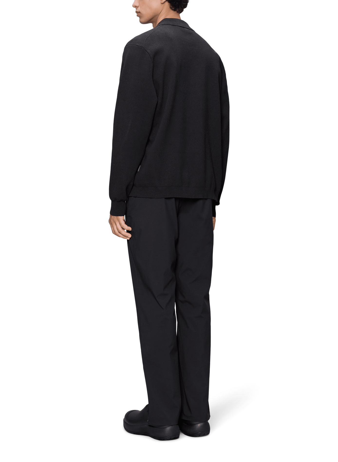 Loose fit cotton polo RAINS Black