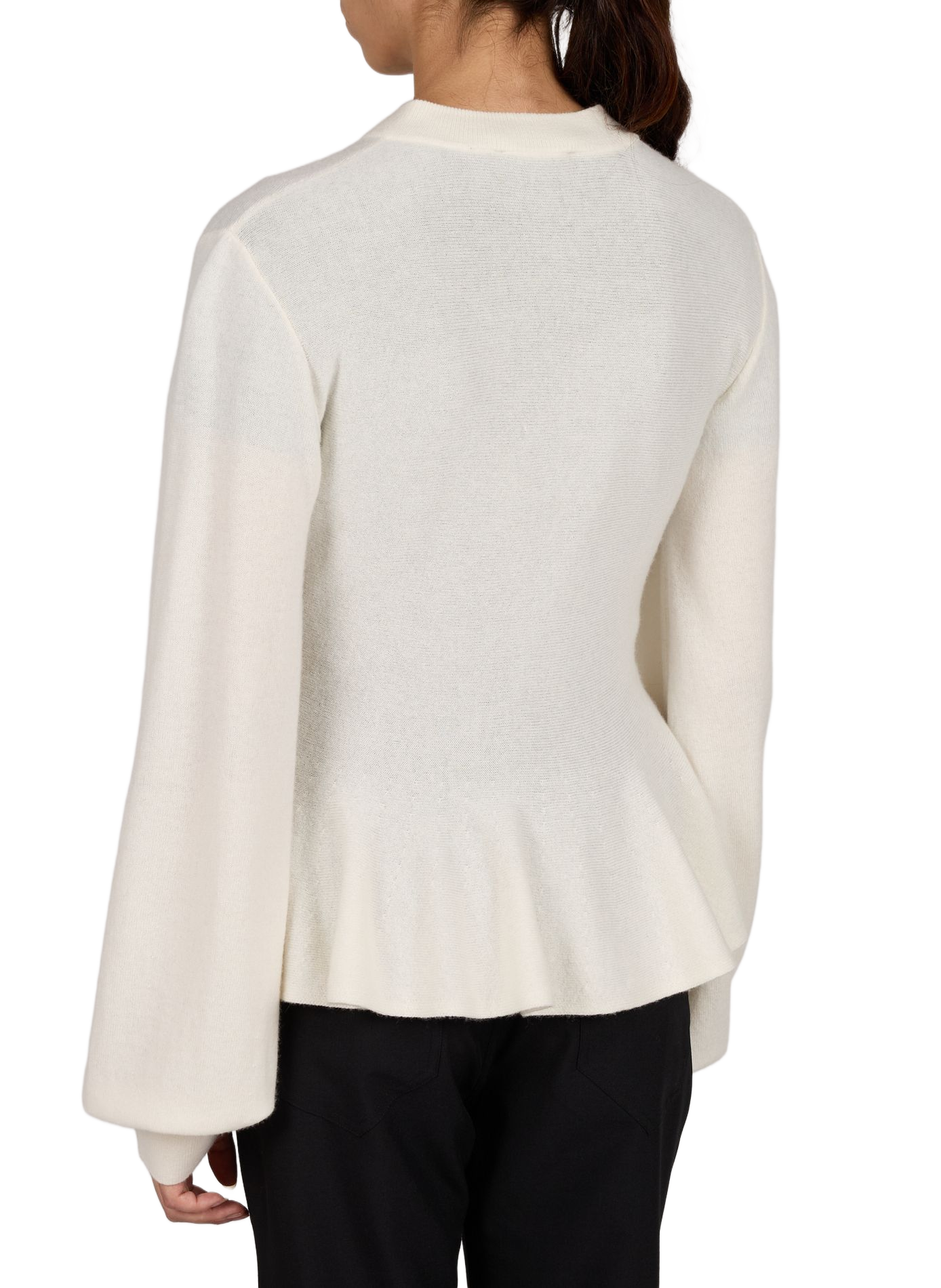 Cardigan cintré en laine mélangé ROTATE Beige