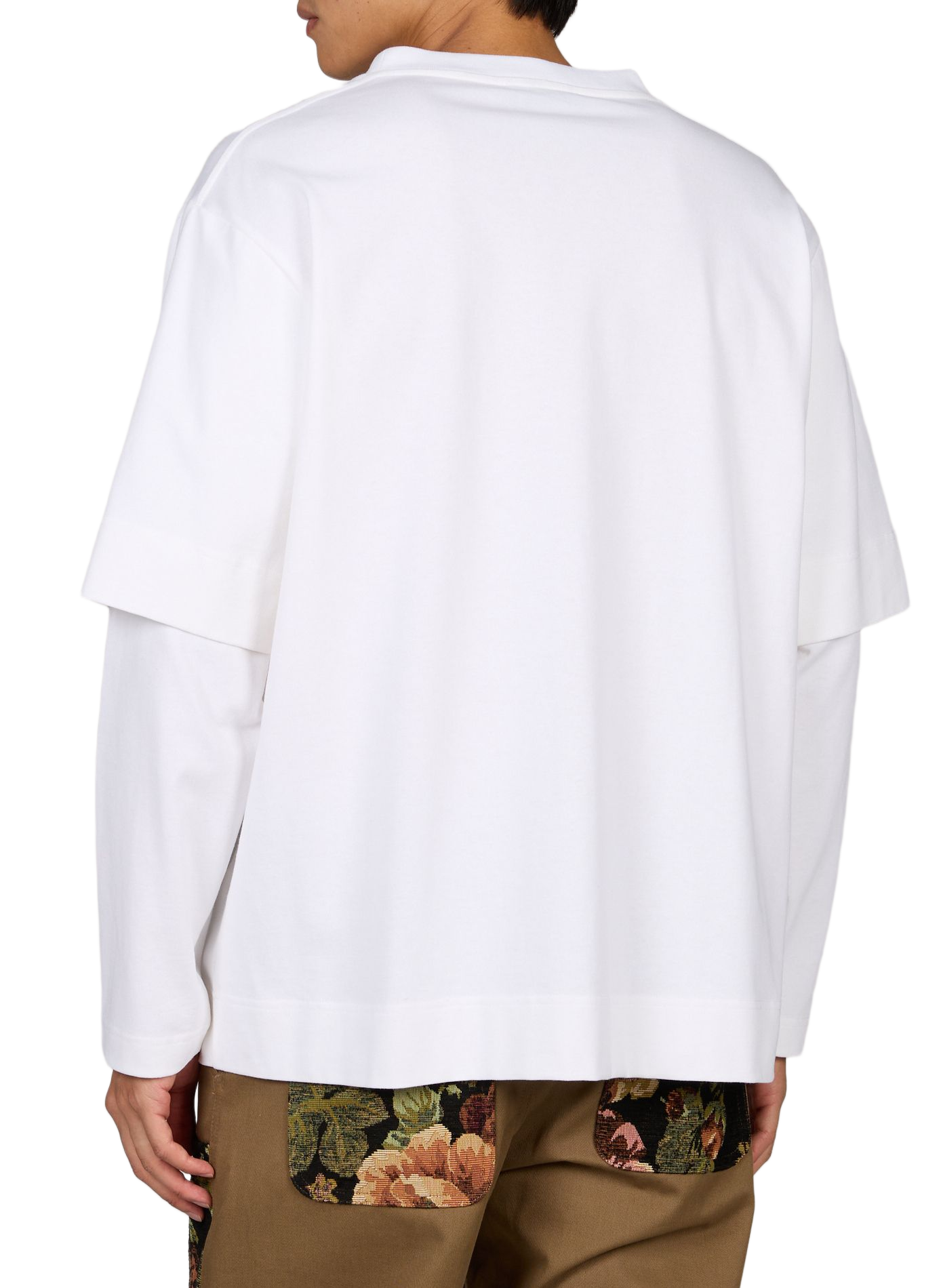 Ruim T-shirt met katoenen veters. SIMONE ROCHA Beige