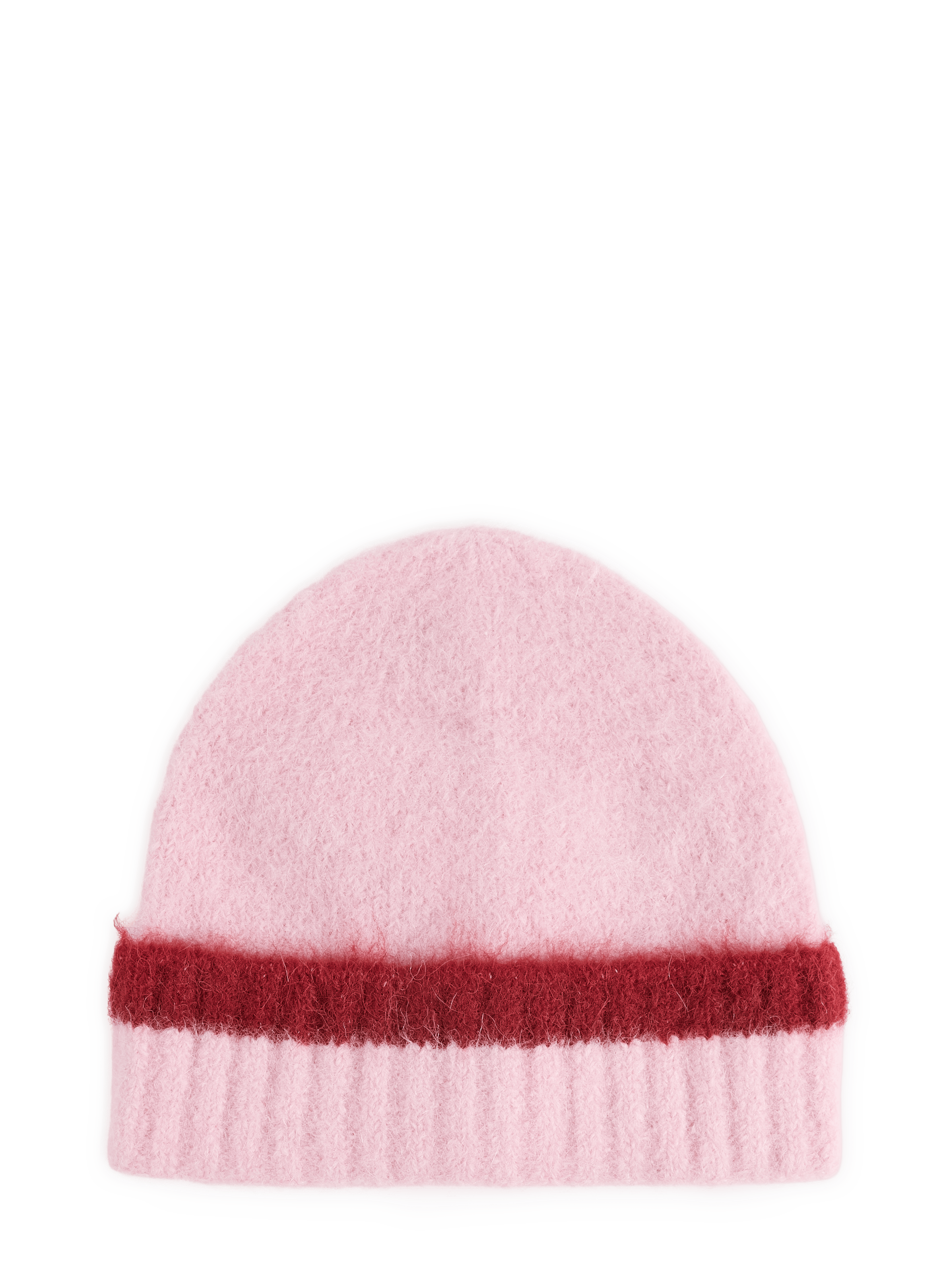 Gestreepte muts van gemengde alpaca wol SAMSOE SAMSOE Roze