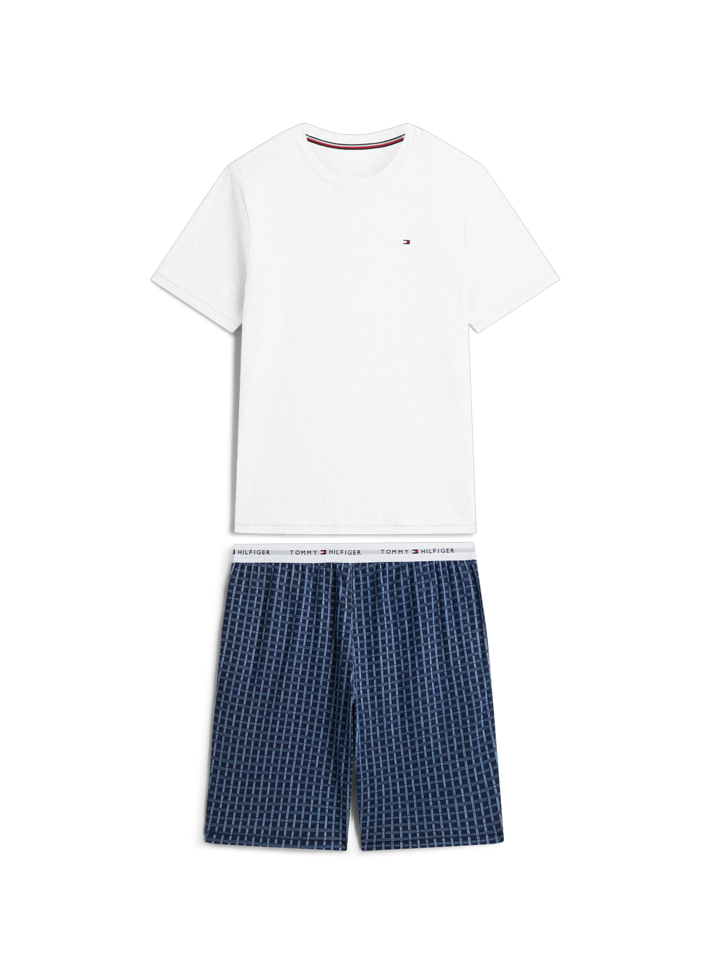 Ensemble de pyjama court en coton TOMMY HILFIGER Bleu