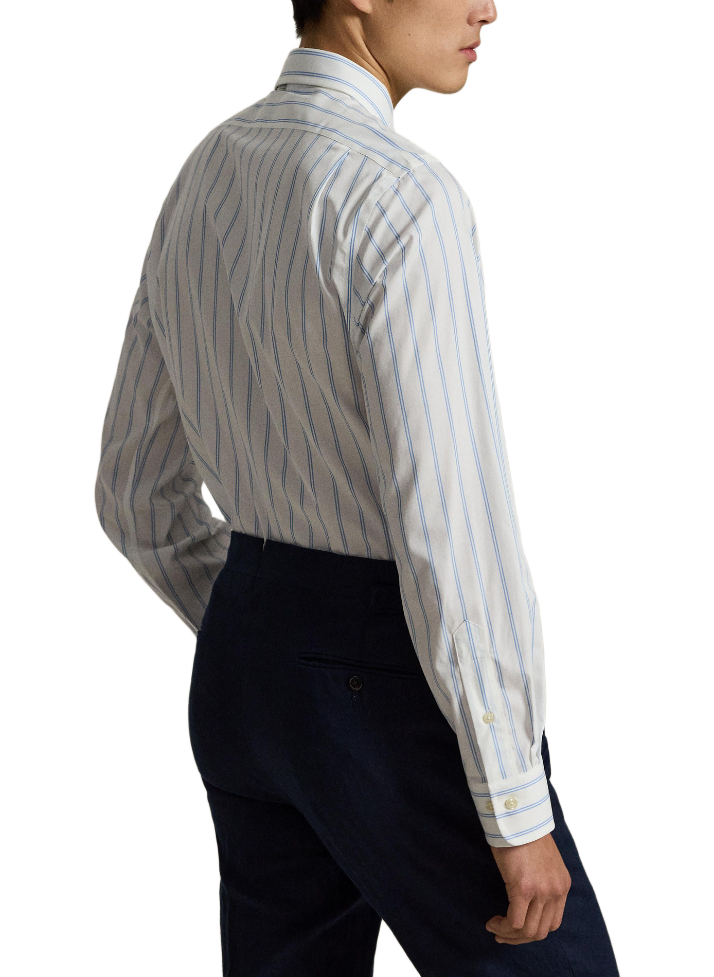 Chemise slim à rayures en coton POLO RALPH LAUREN Blanc