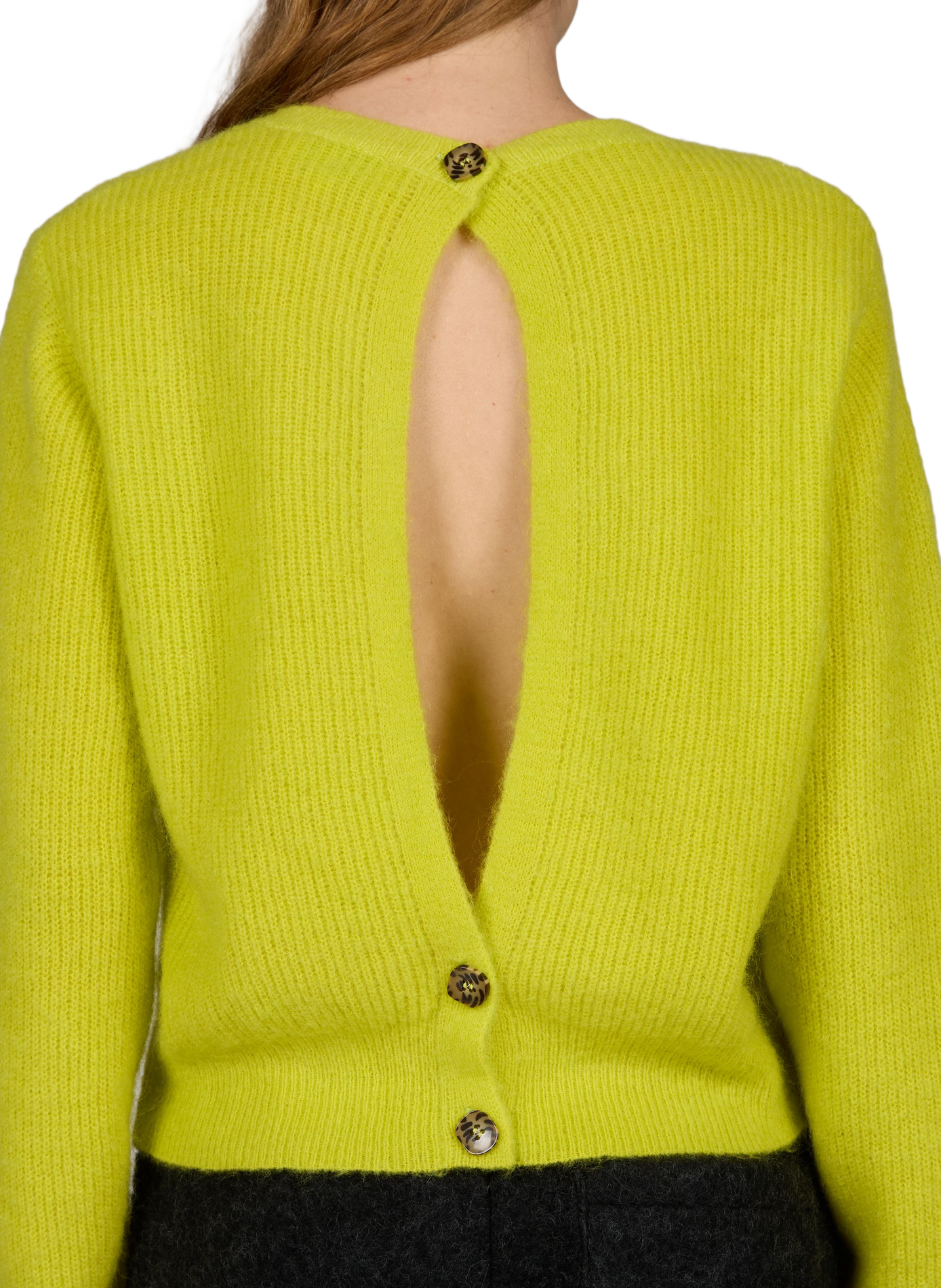 Oversized wool blend knit sweater LAURE+MAX Yellow