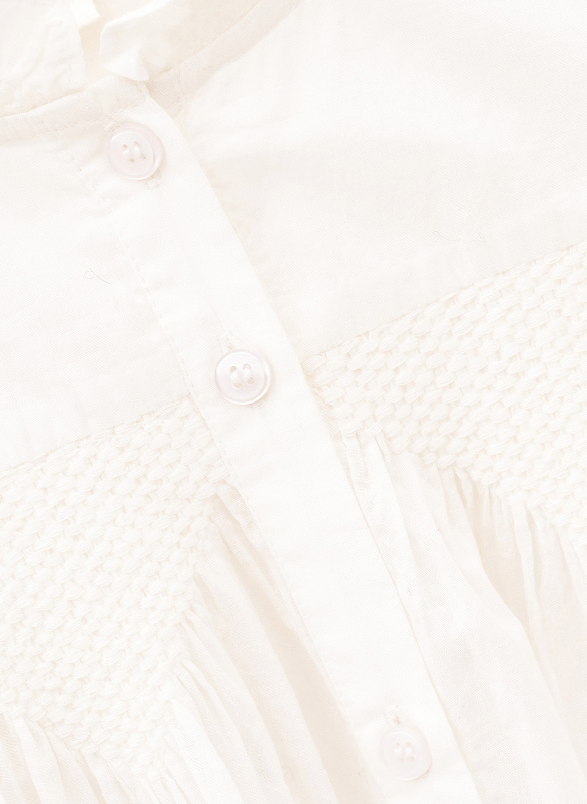 Chemise ample à broderie en coton tonia BA&SH Beige