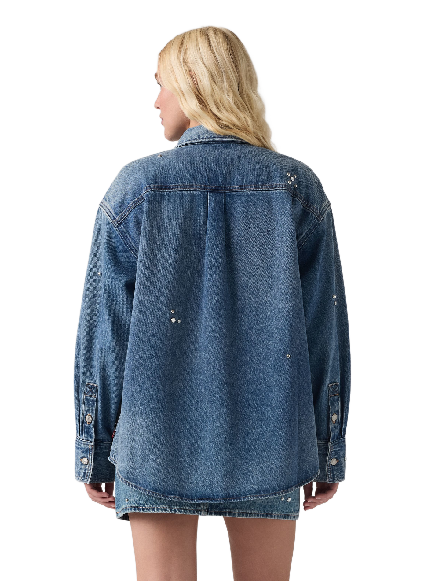 Shirt with classic collar in blended cotton LEVI'S Blue