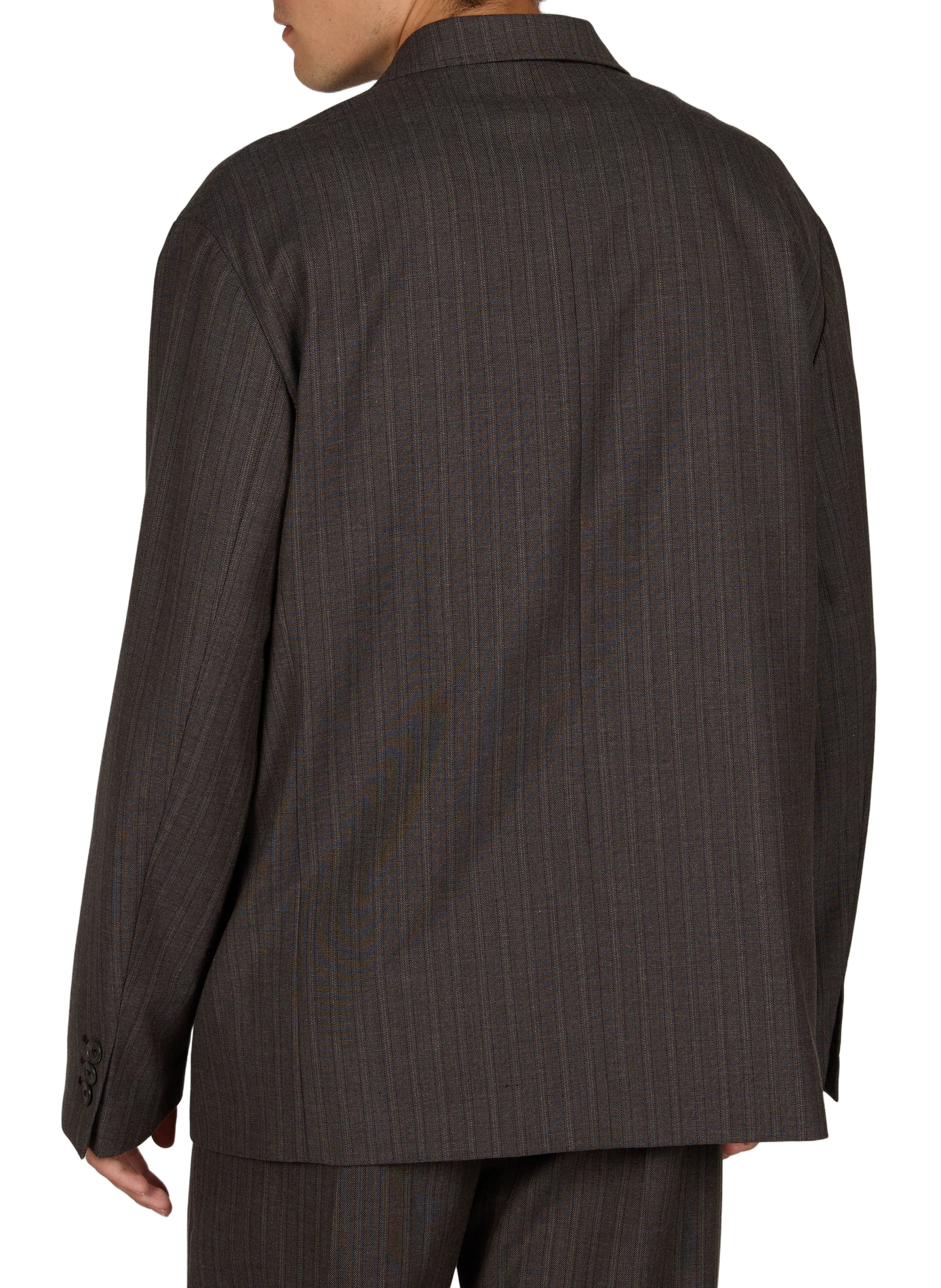Weiter, taillierter, gestreifter Blazer aus Wolle und Baumwolle OUR LEGACY Grau