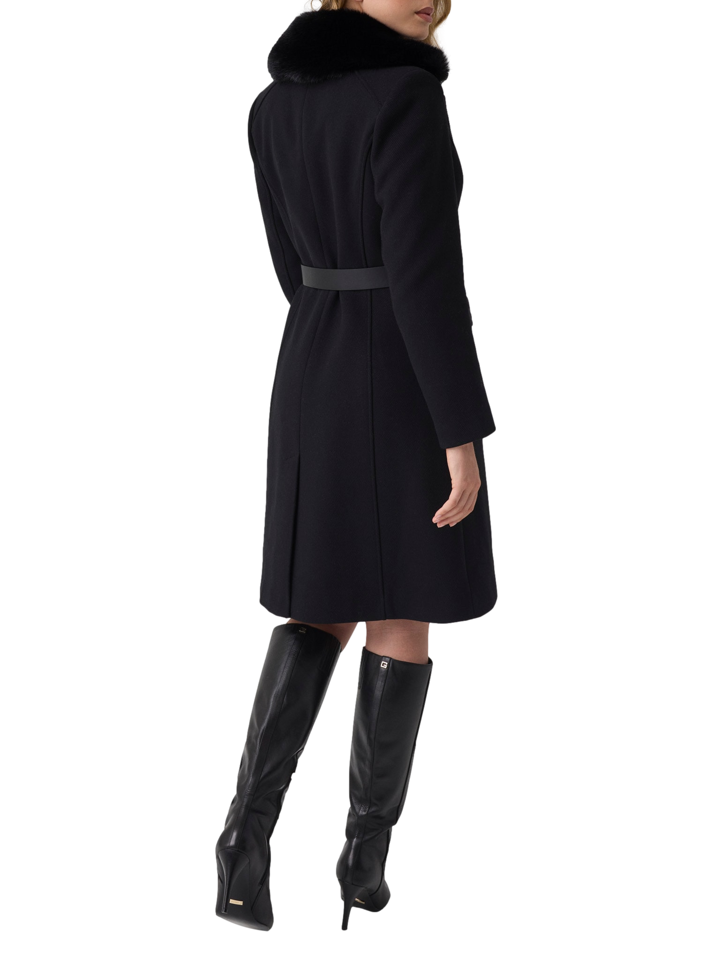 Long belted coat GUESS Black