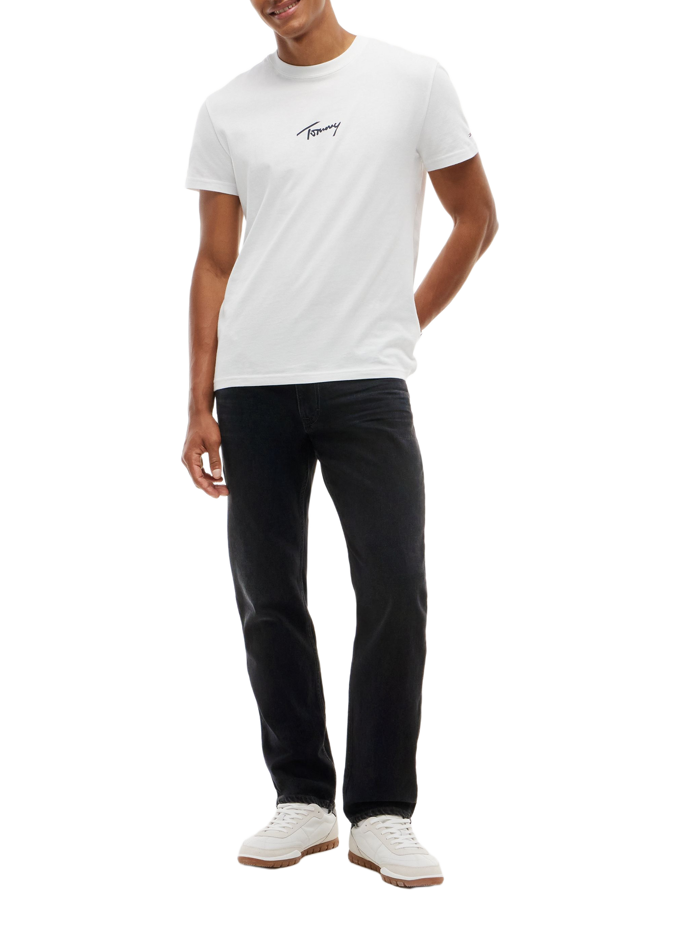 Jean droit uni TOMMY HILFIGER Black
