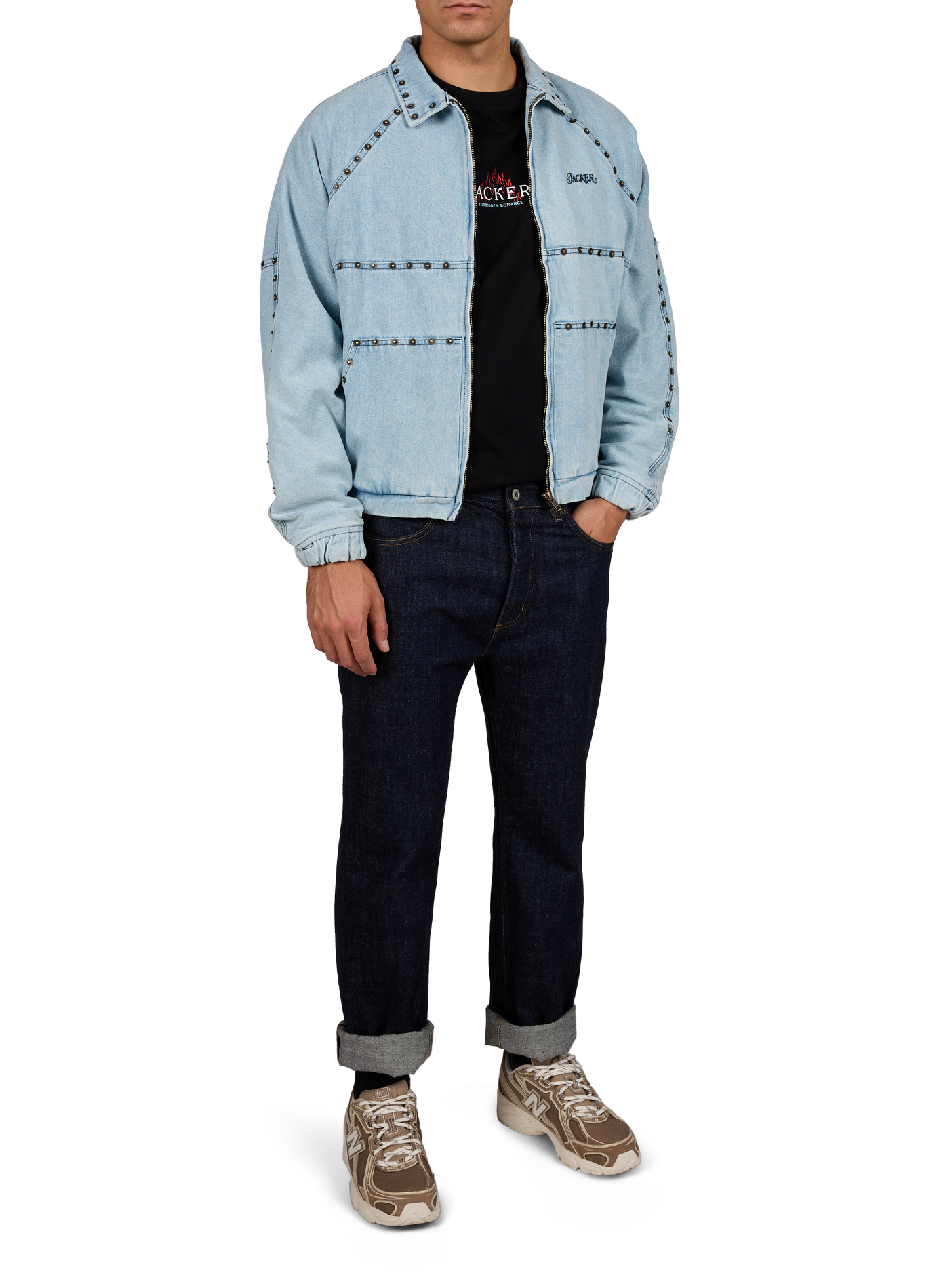 Zip-up denim jacket JACKER. Blue