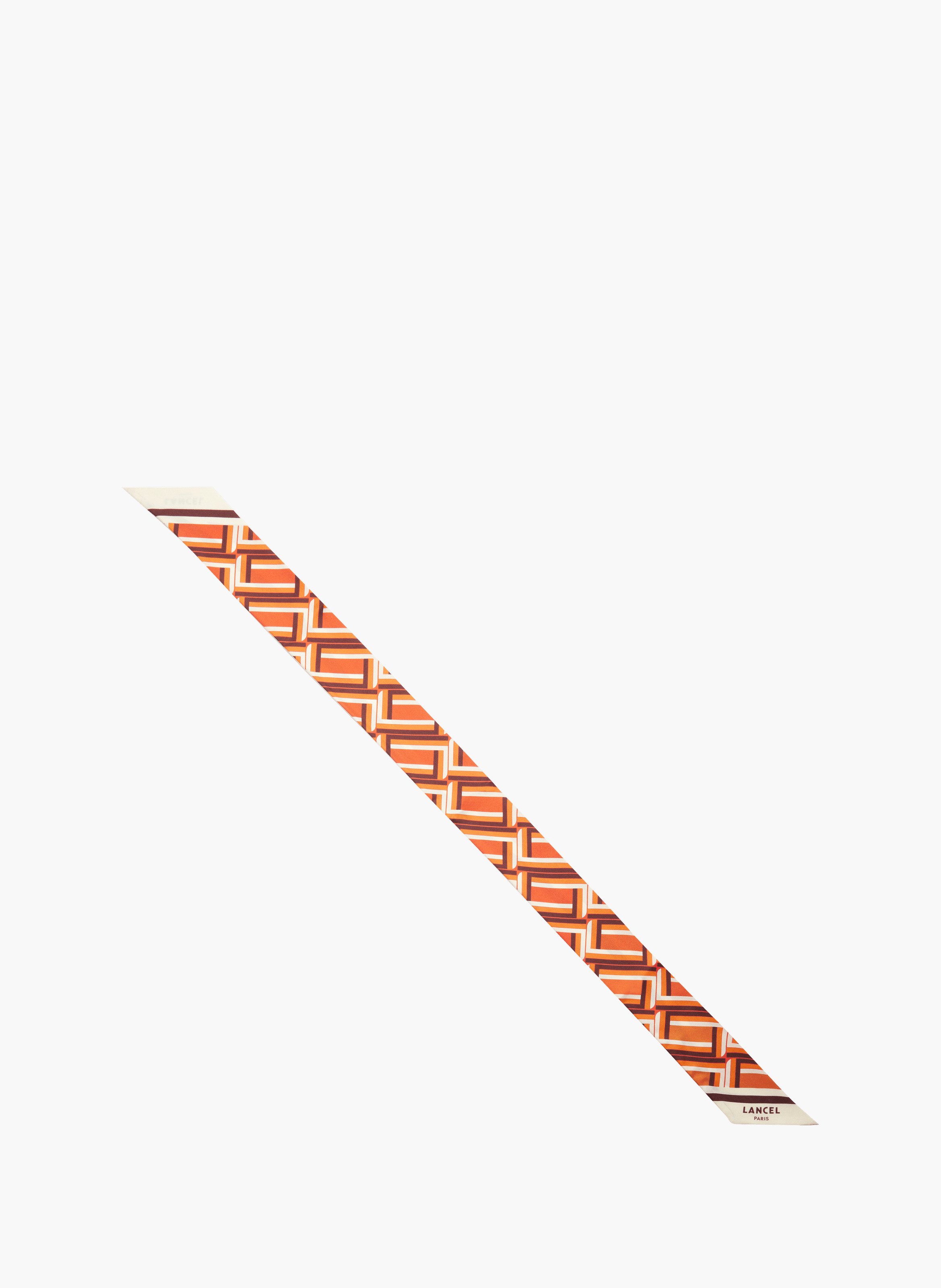 Zijden monogram bandeau LANCEL Oranje