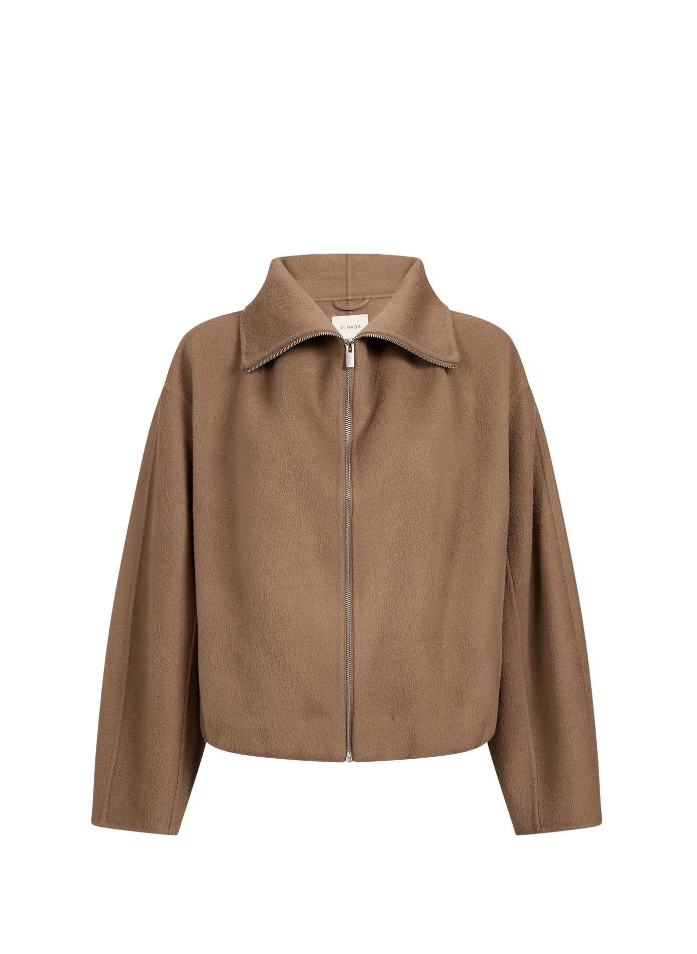 Weite Lindy Jacke aus Wolle ALMADA Braun