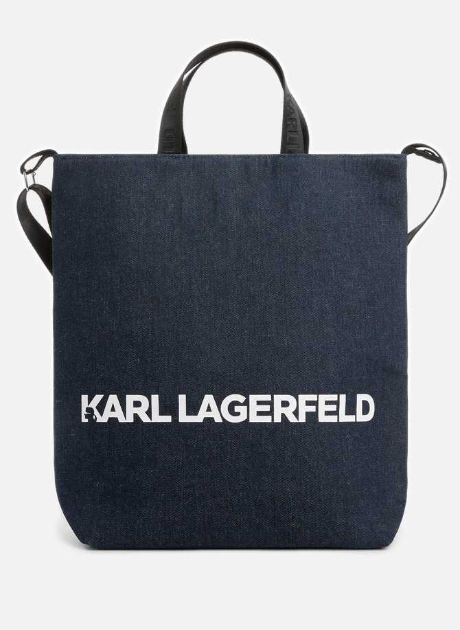Tote bag jean en coton recyclé mélangé KARL LAGERFELD