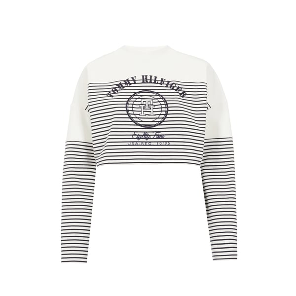 Sweatshirt rayé en coton