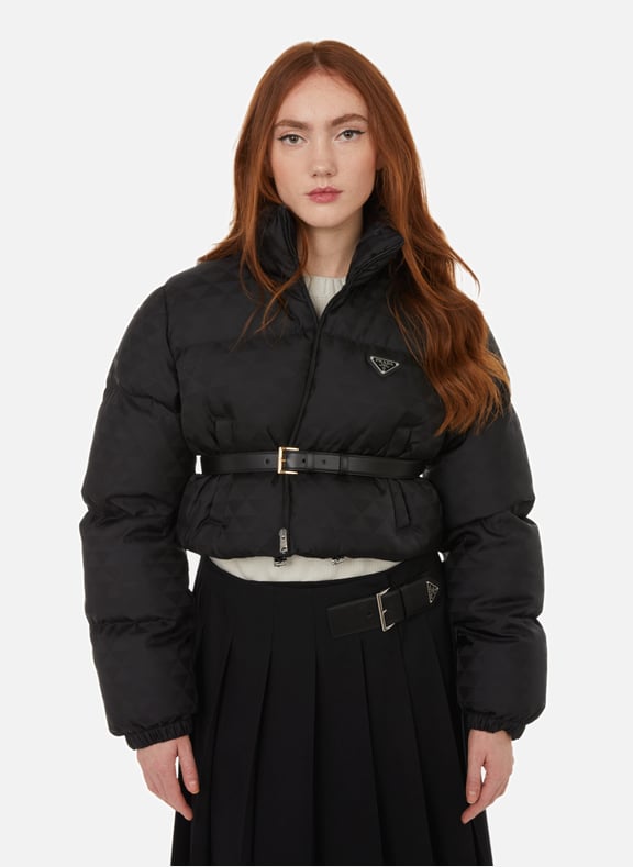 SHORT MONOGRAM PRINT DOWN JACKET PRADA for WOMEN Printemps